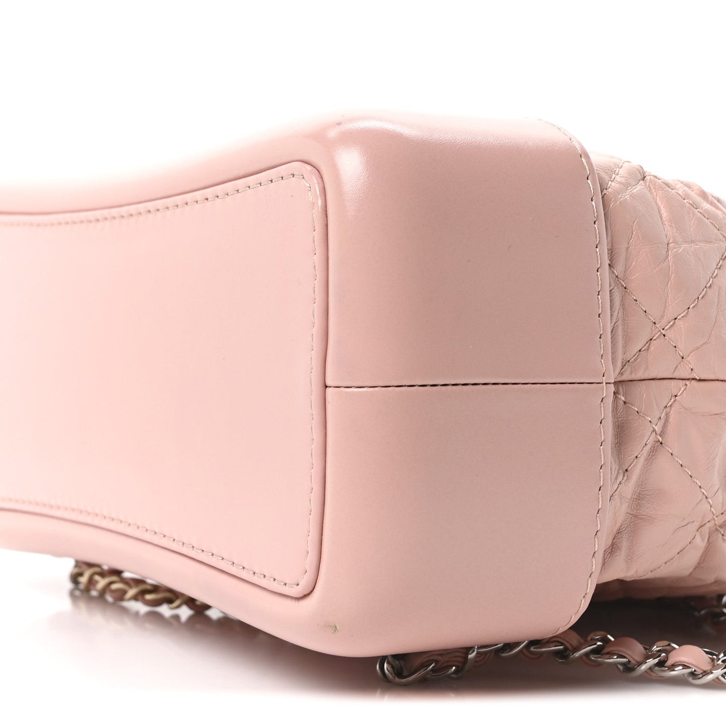 Aged Calfskin Quilted Small Gabrielle Backpack Pink