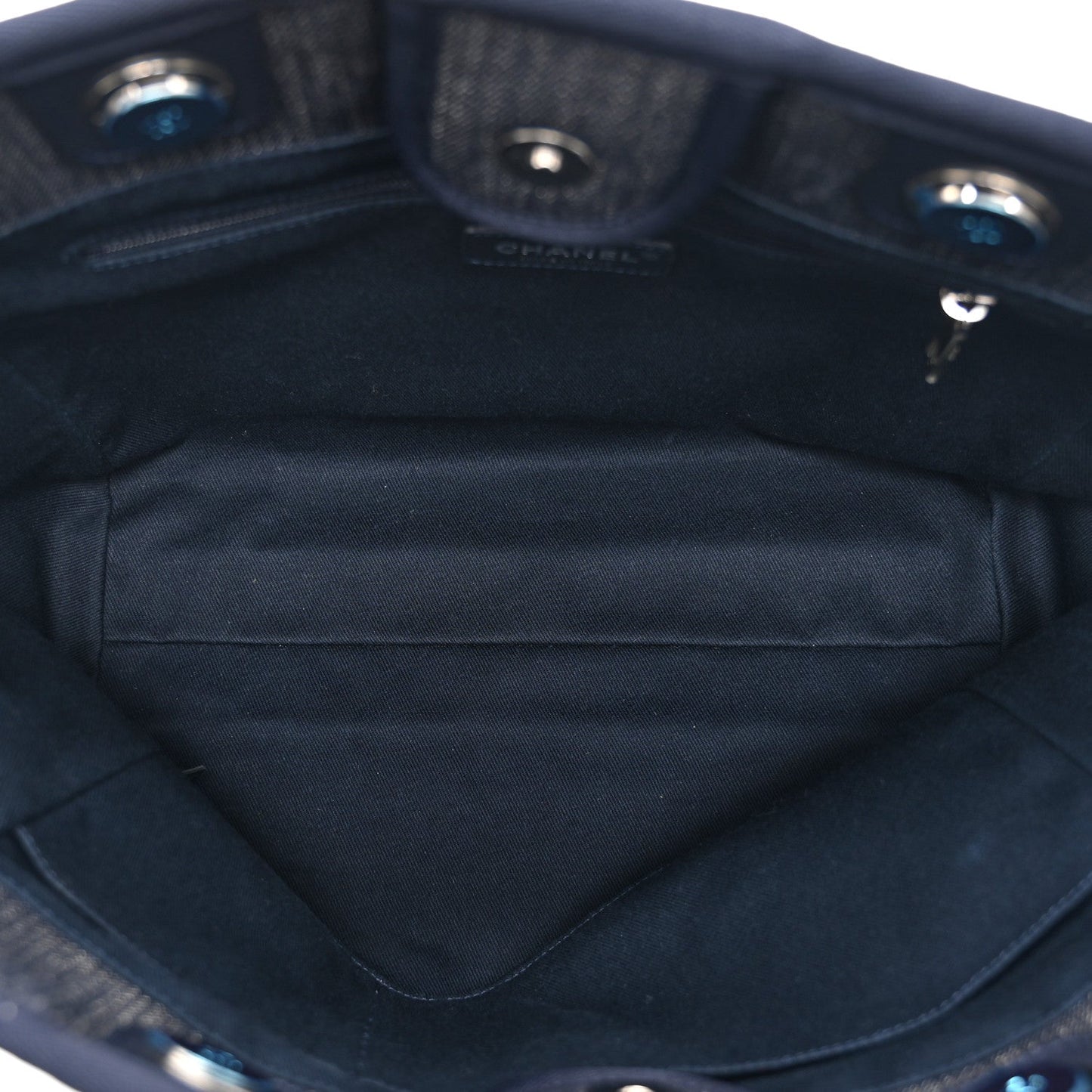 Denim Small Deauville Tote Blue Orange
