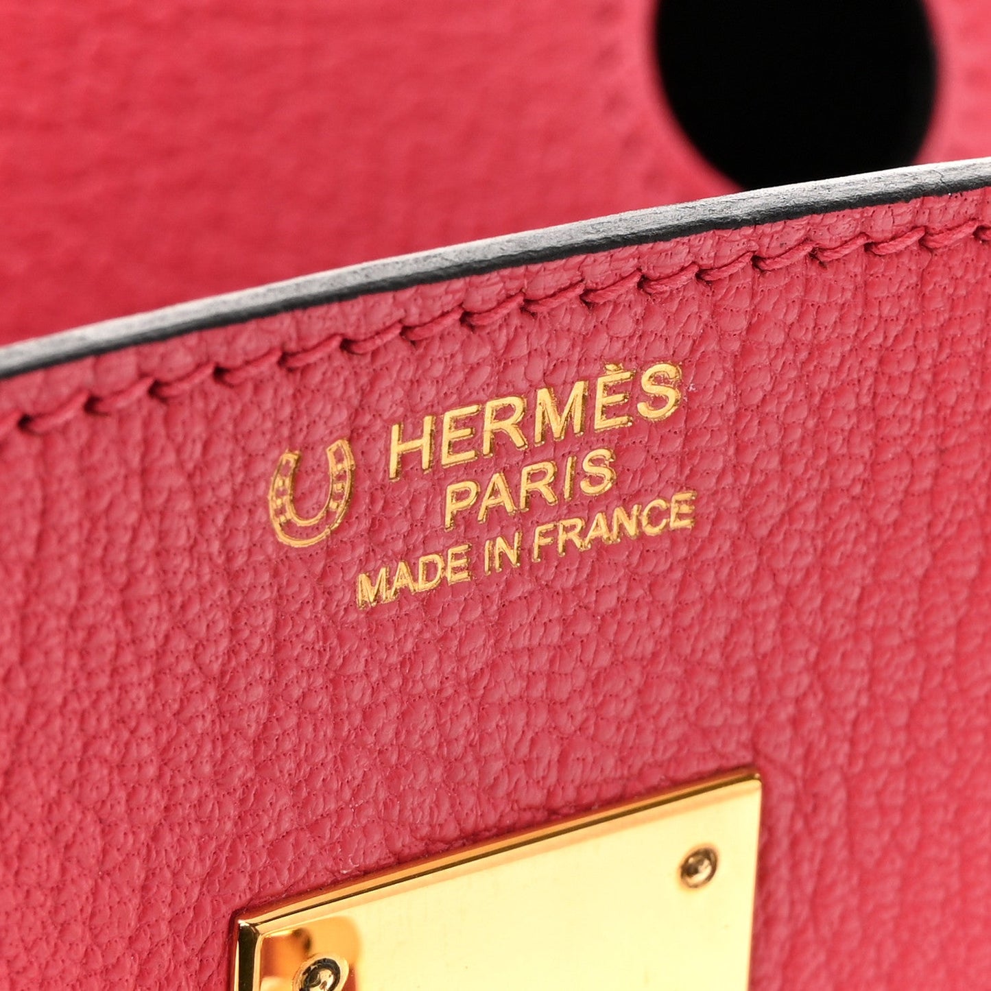Chevre Mysore Horseshoe Birkin 30 Bougainvillea Black
