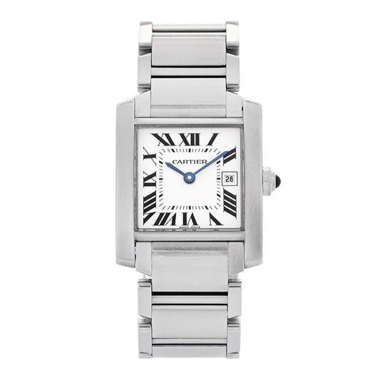 Stainless Steel 25mm Tank Francaise Quartz Watch