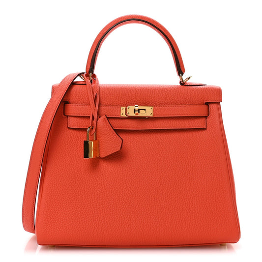 Togo Kelly Retourne 25 Orange Poppy