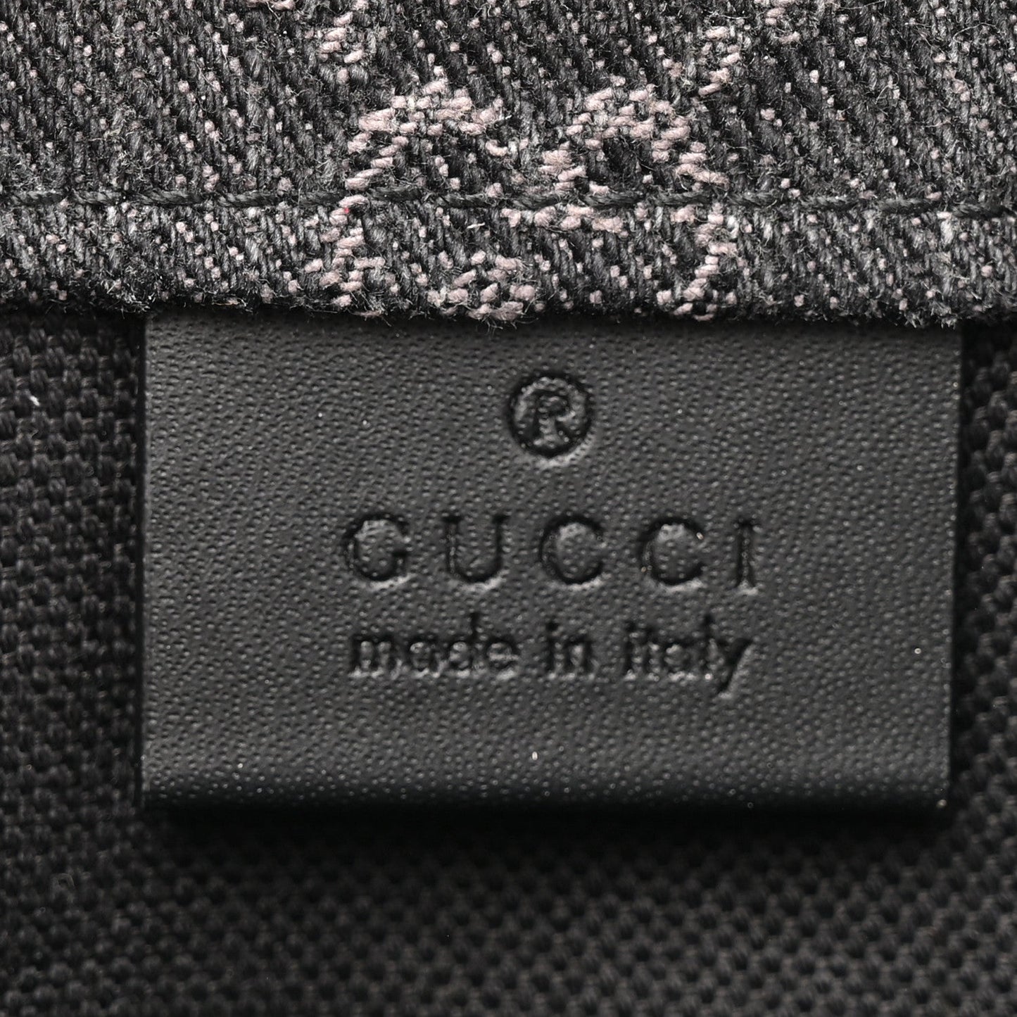Denim GG Monogram Dollar Calfskin Mini Ophidia Tote Black Grey