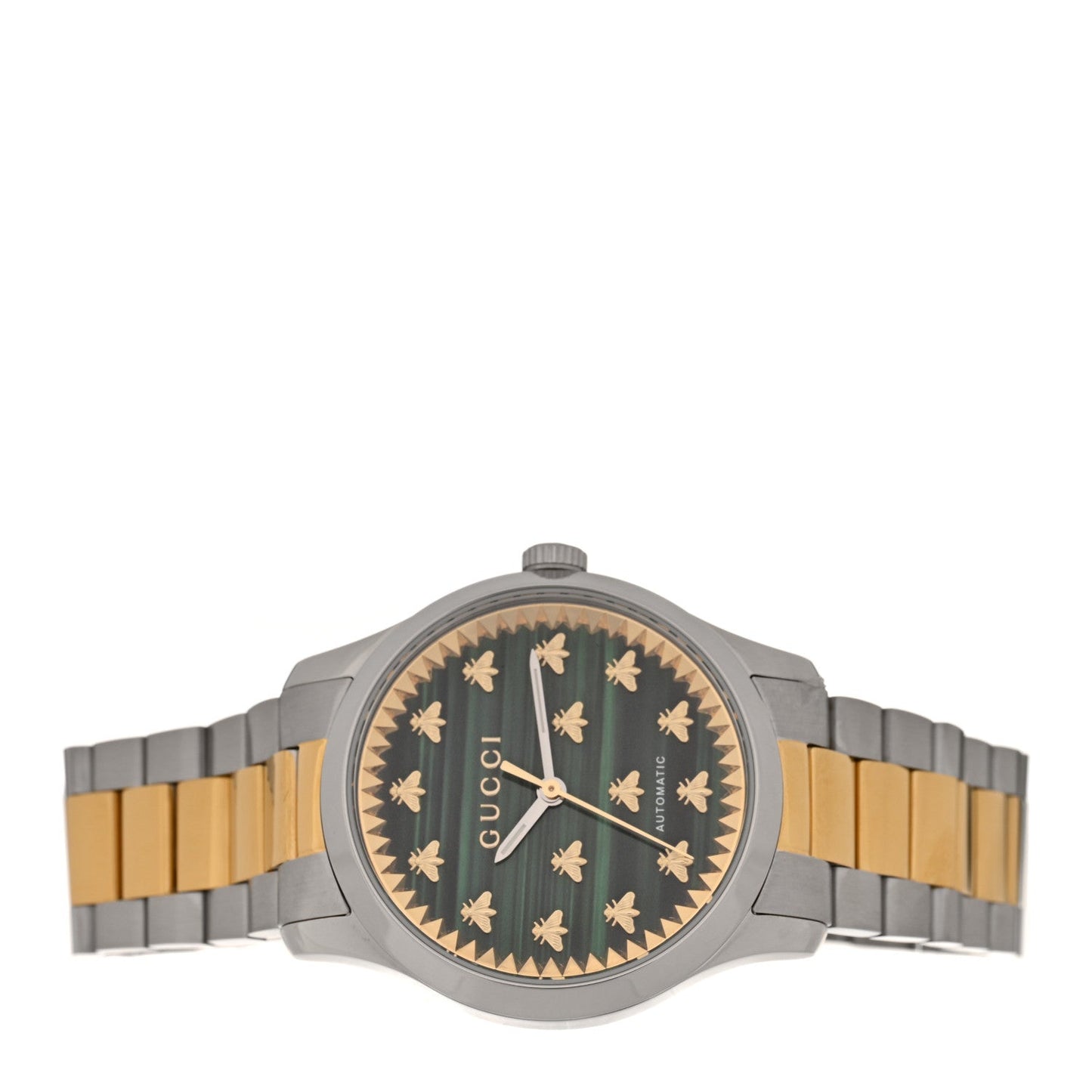 Stainless Steel Malachite 38mm G-Timeless Two Tone Bee Automatic Watch