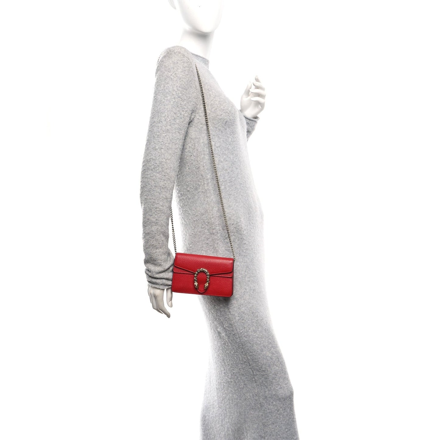 Calfskin Super Mini Dionysus Shoulder Bag Hibiscus Red