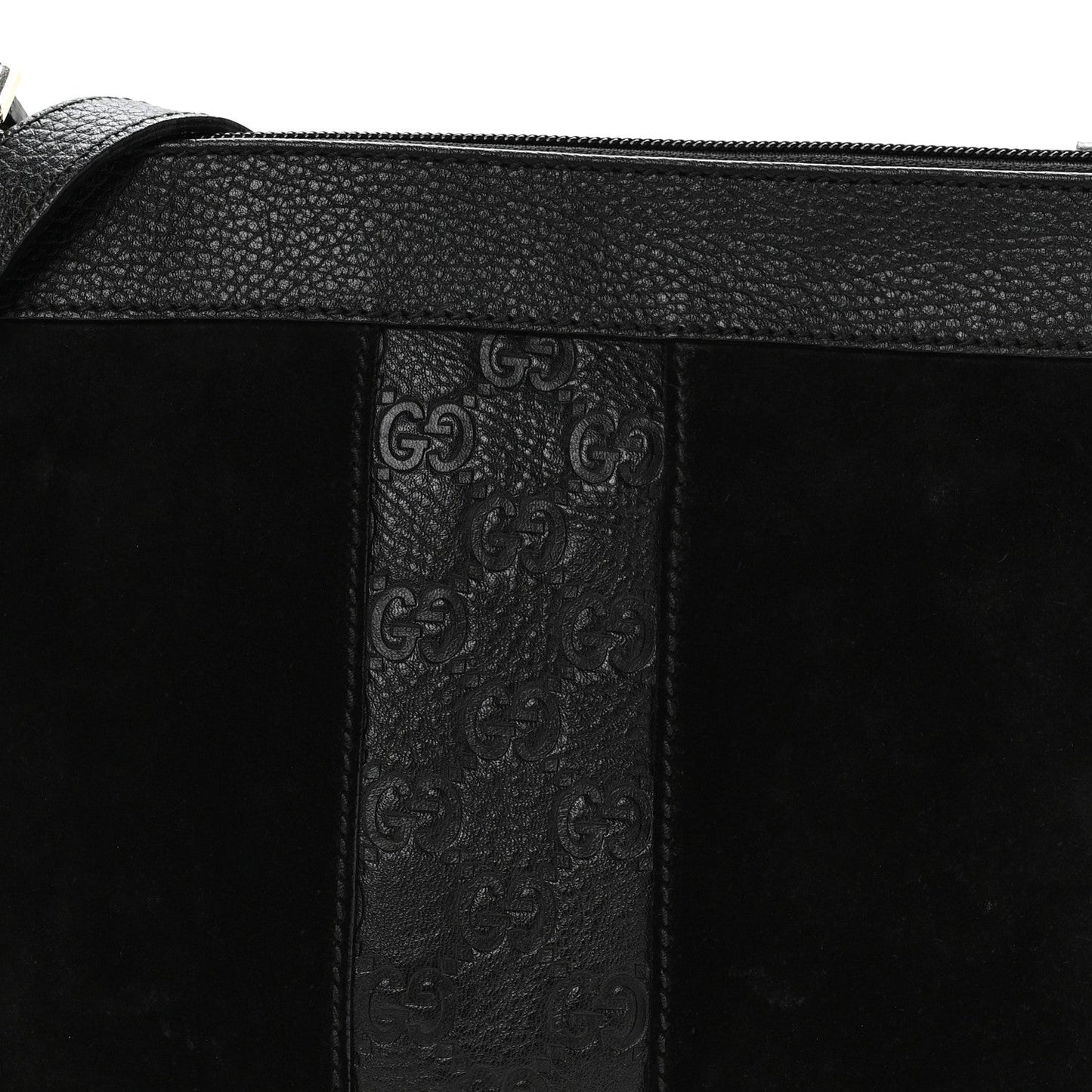 Guccissima Suede Crossbody Bag Black