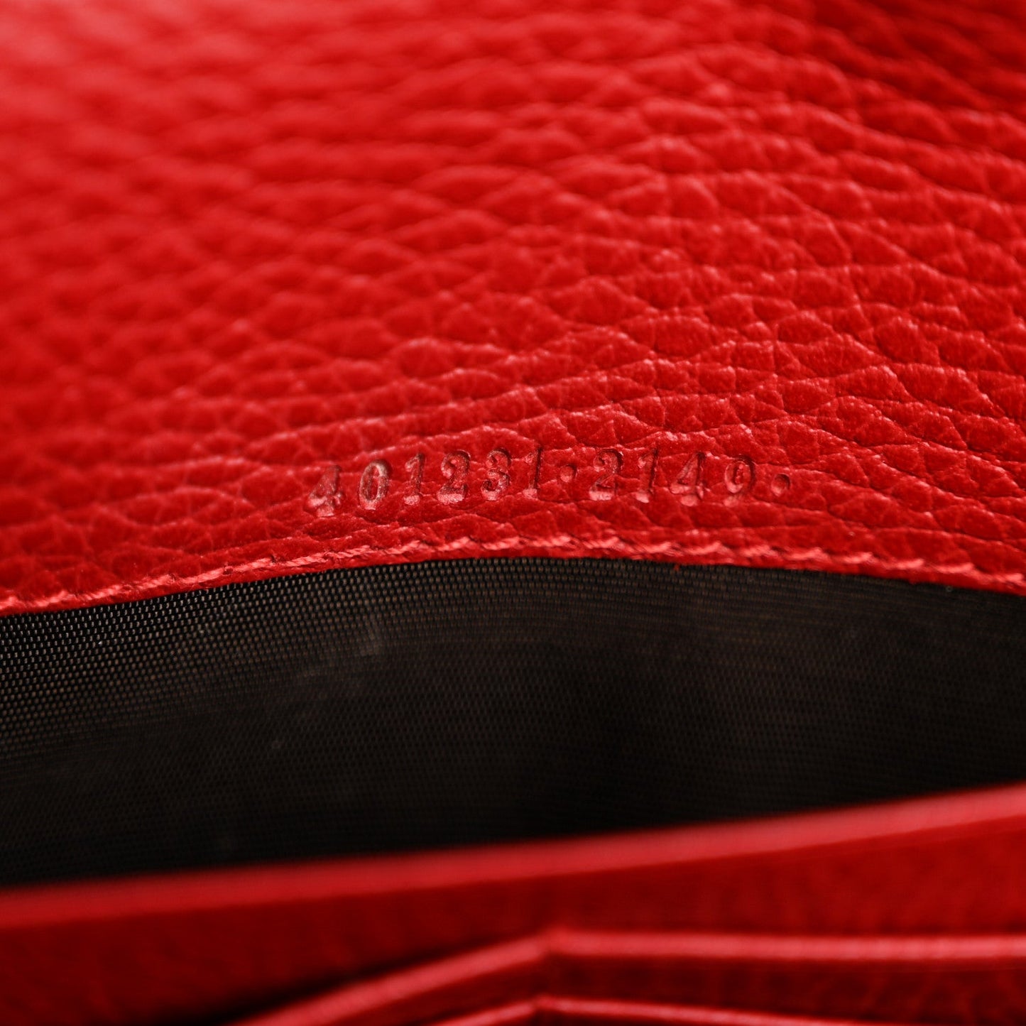Calfskin Mini Dionysus Chain Wallet Hibiscus Red