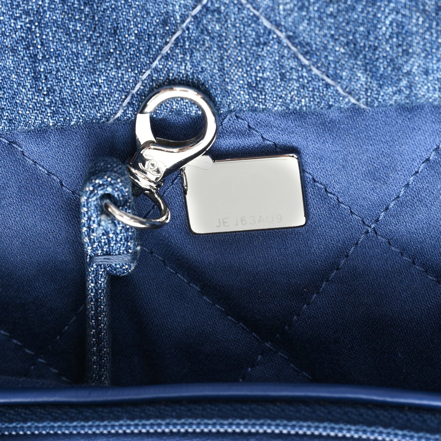 Denim Patchwork Logo Chanel 22 Blue
