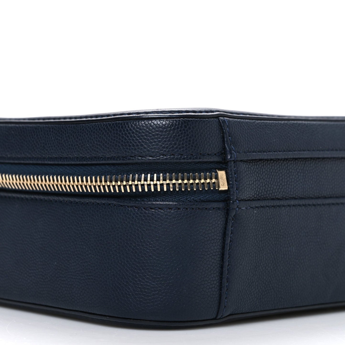 Caviar Quilted Medium CC Filigree Vanity Case Navy