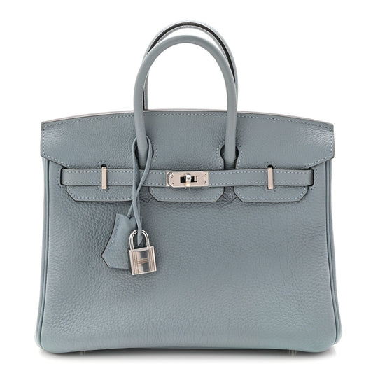 Togo Verso Birkin 25 Bleu Lin Chai
