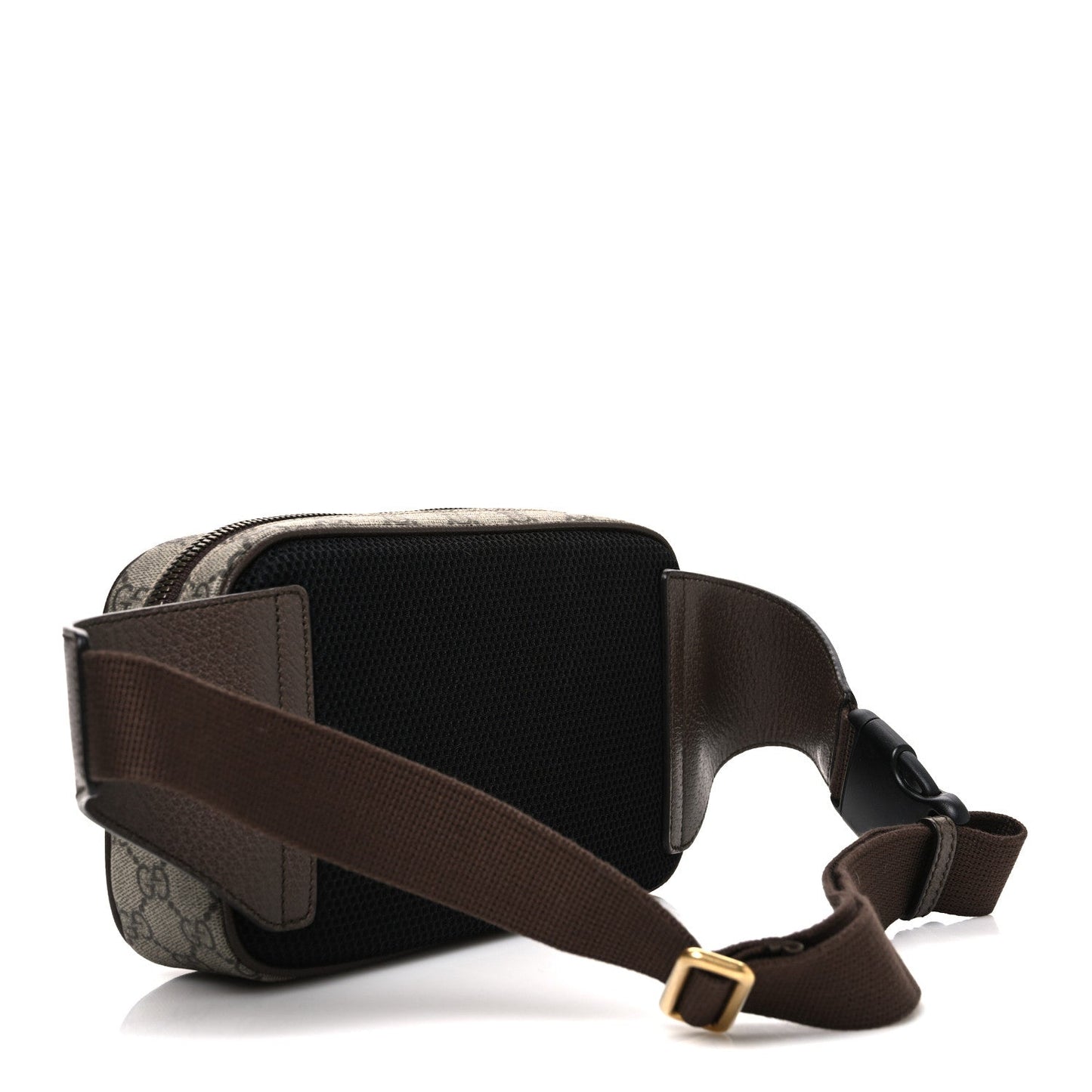Soft GG Supreme Monogram Medium Ophidia Belt Bag Dark Brown