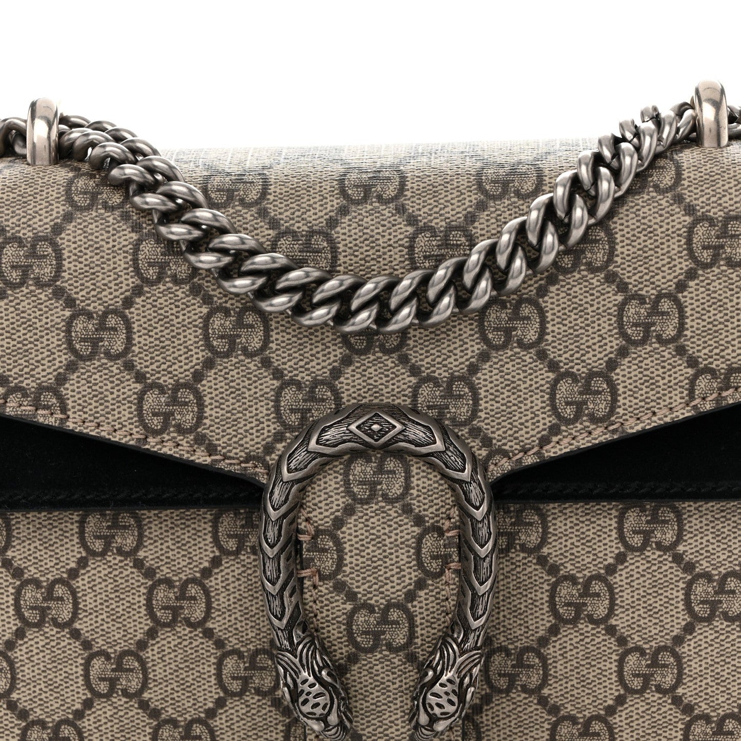 GG Supreme Monogram Mini Dionysus Shoulder Bag Black