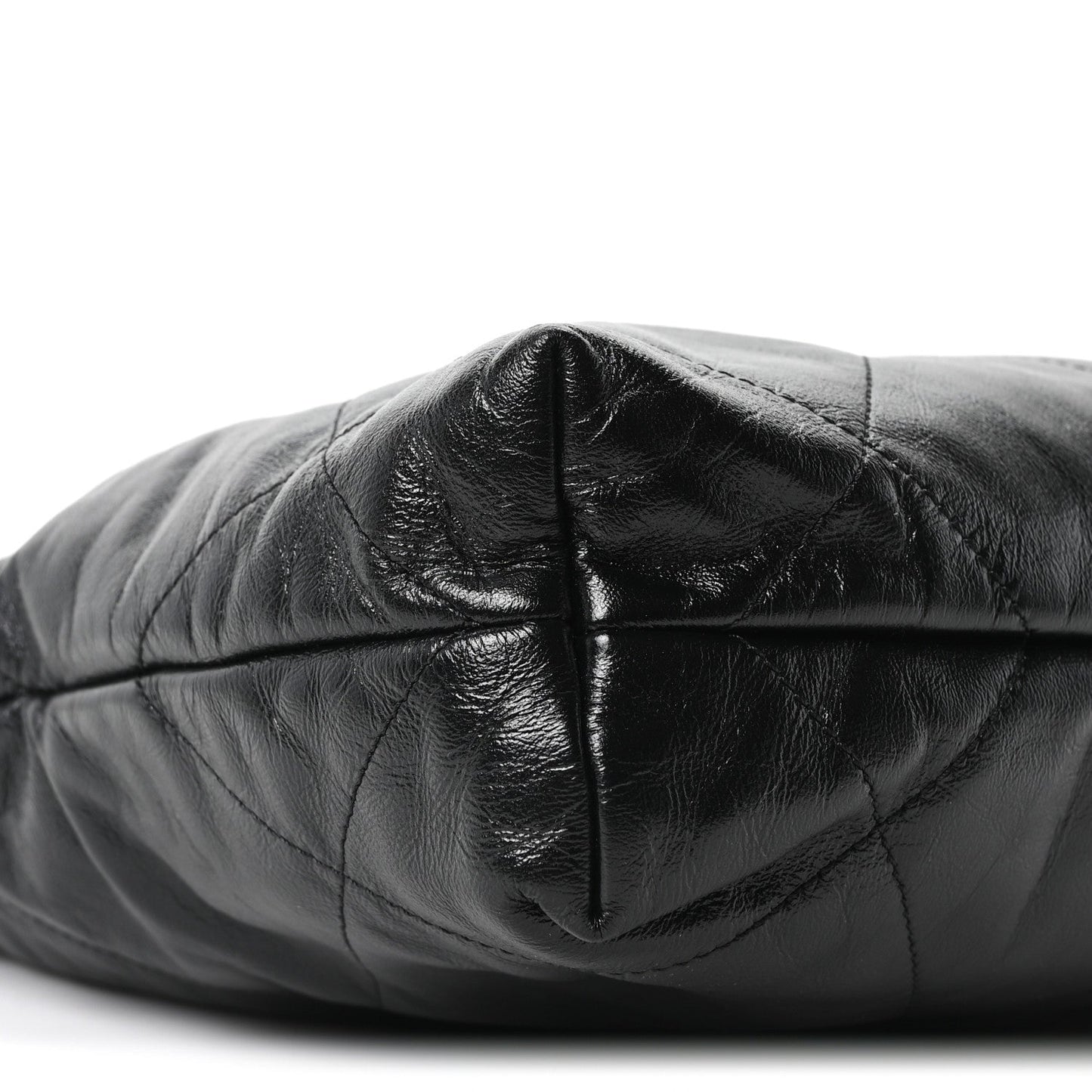 Shiny Calfskin Quilted Small Chanel 22 Black
