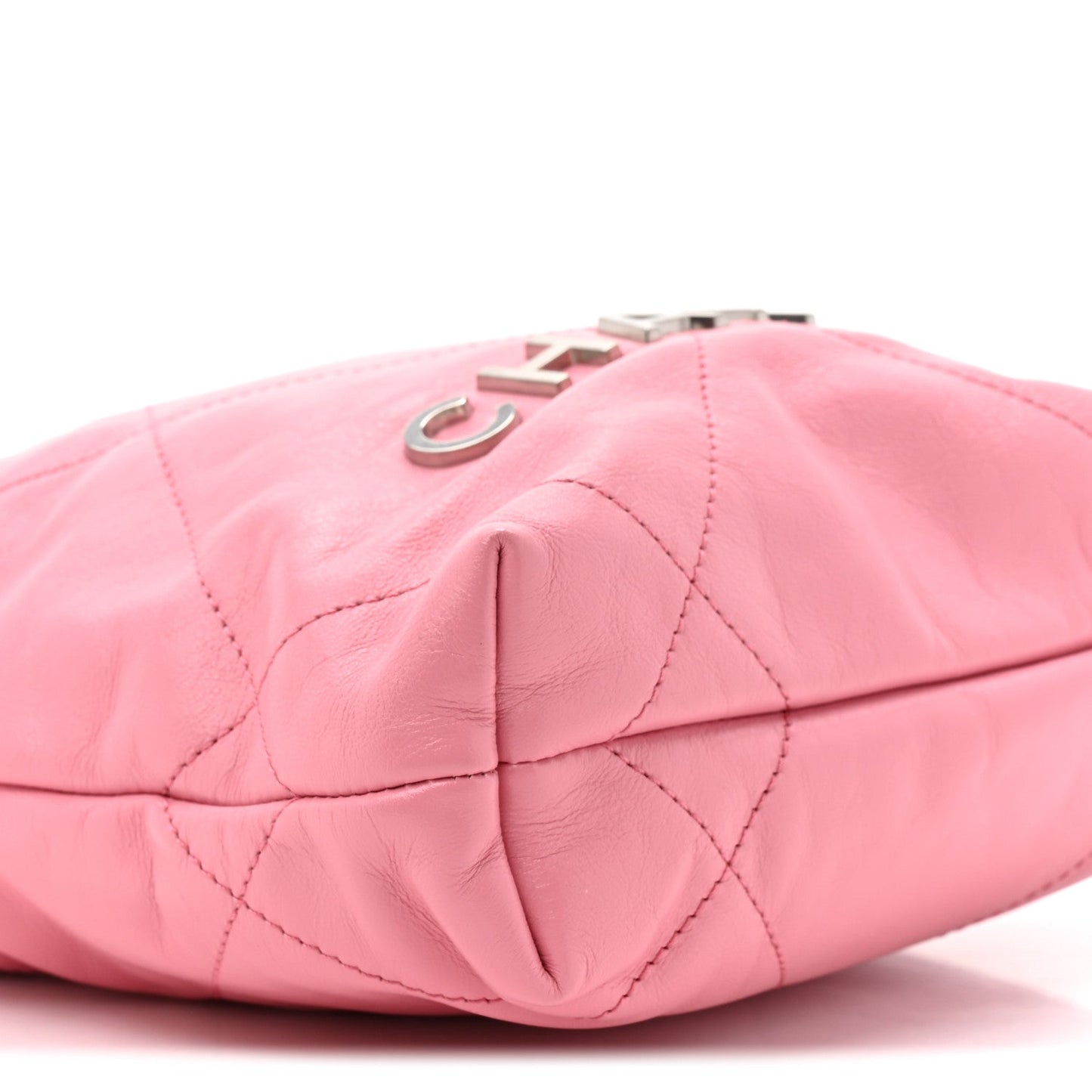 Shiny Calfskin Quilted Mini Chanel 22 Pink