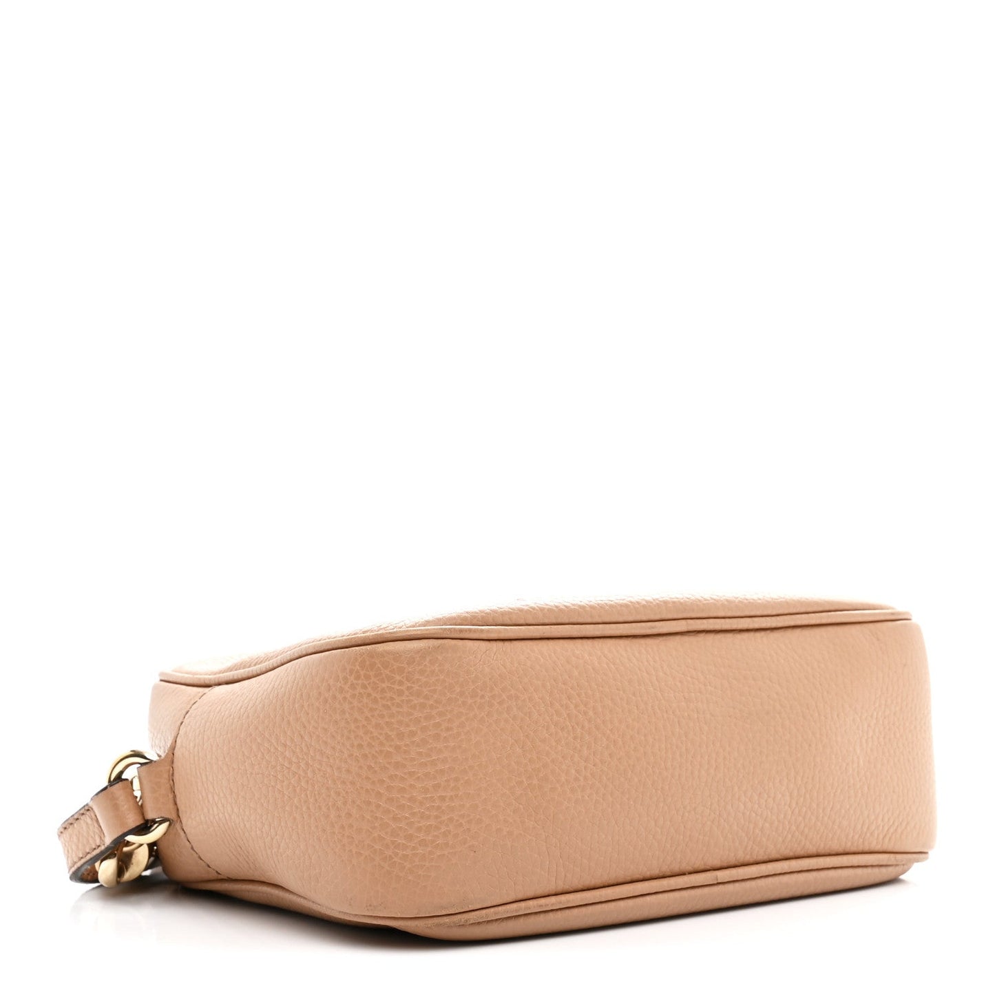 Pebbled Calfskin Small Soho Disco Bag Rose Beige