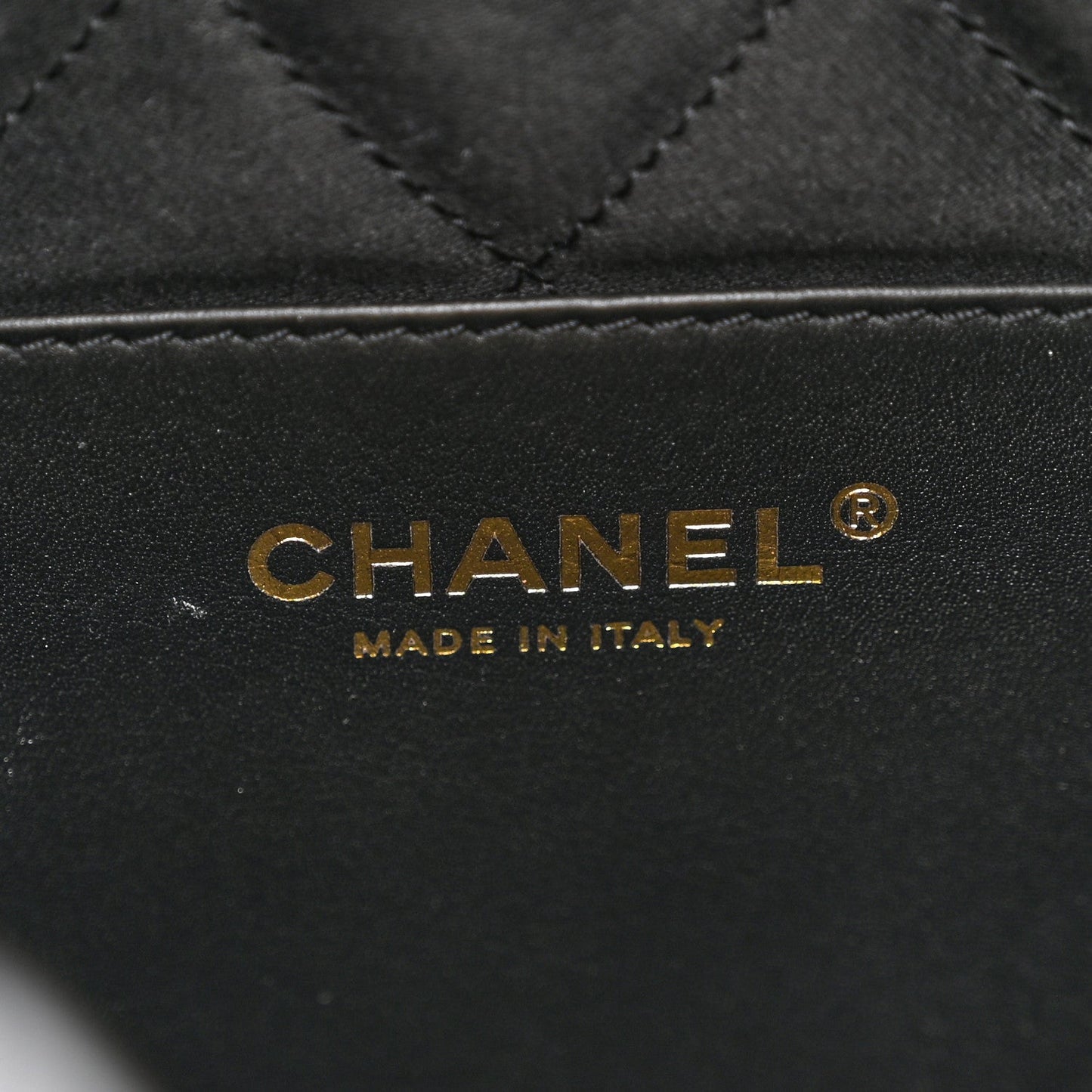 Shiny Calfskin Quilted Mini Chanel 22 Black