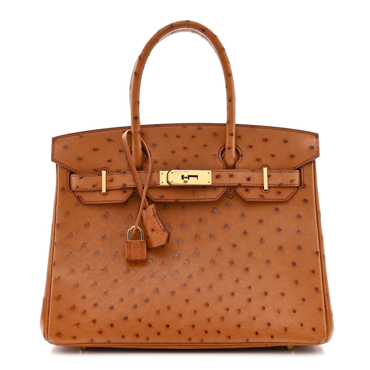 Ostrich Birkin 30 Cognac