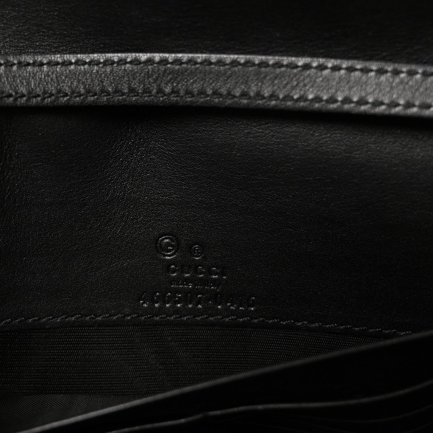 Microguccissima Crossbody Wallet Black