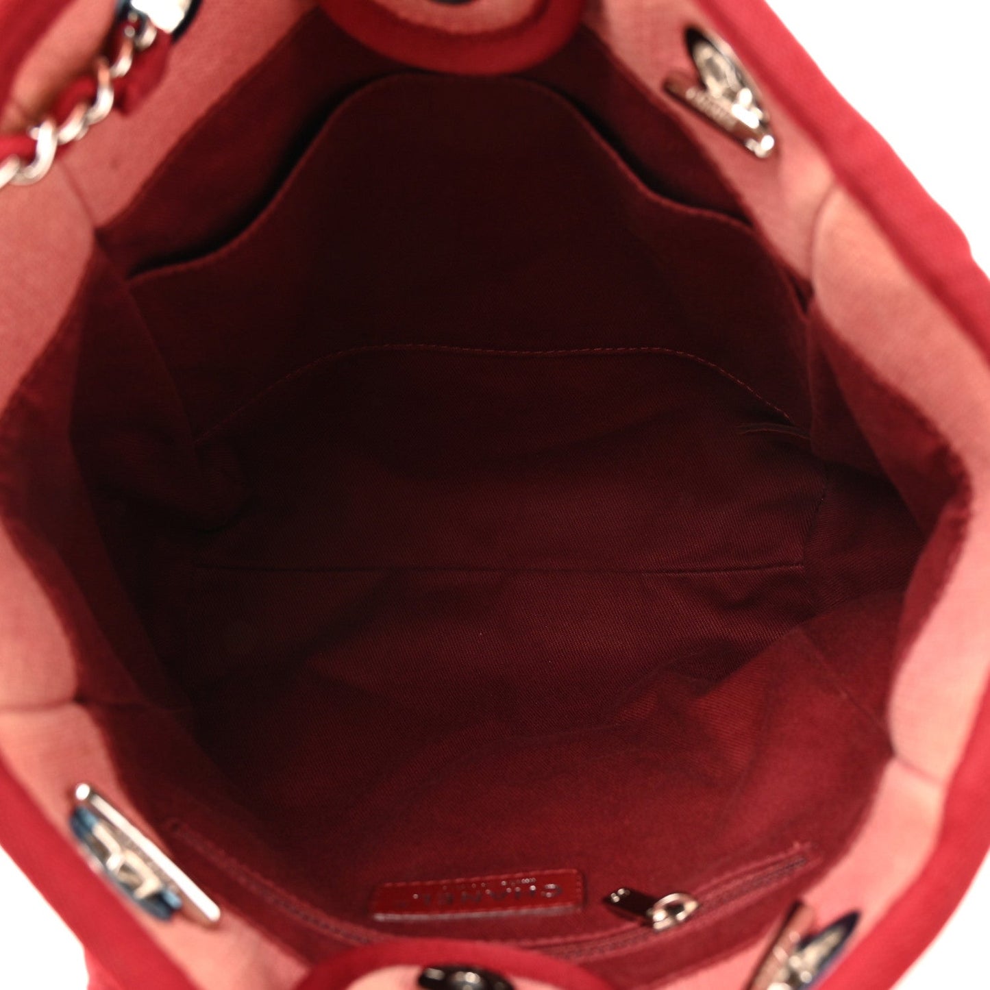 Canvas Mini Deauville Tote Red