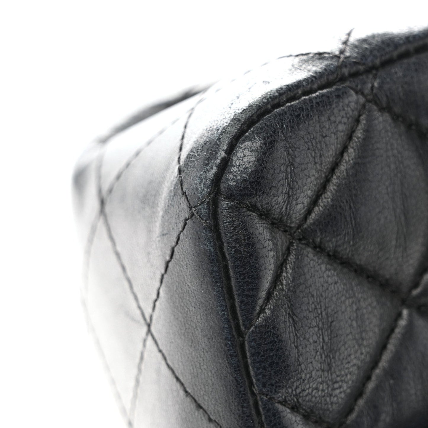 Lambskin Quilted Mini Square Flap Black