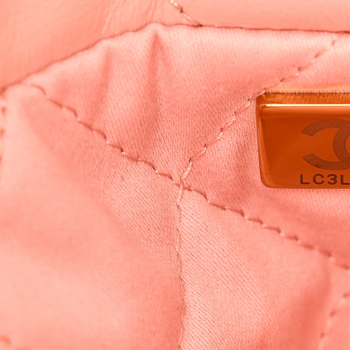 Shiny Calfskin Quilted Small Chanel 22 Light Pink