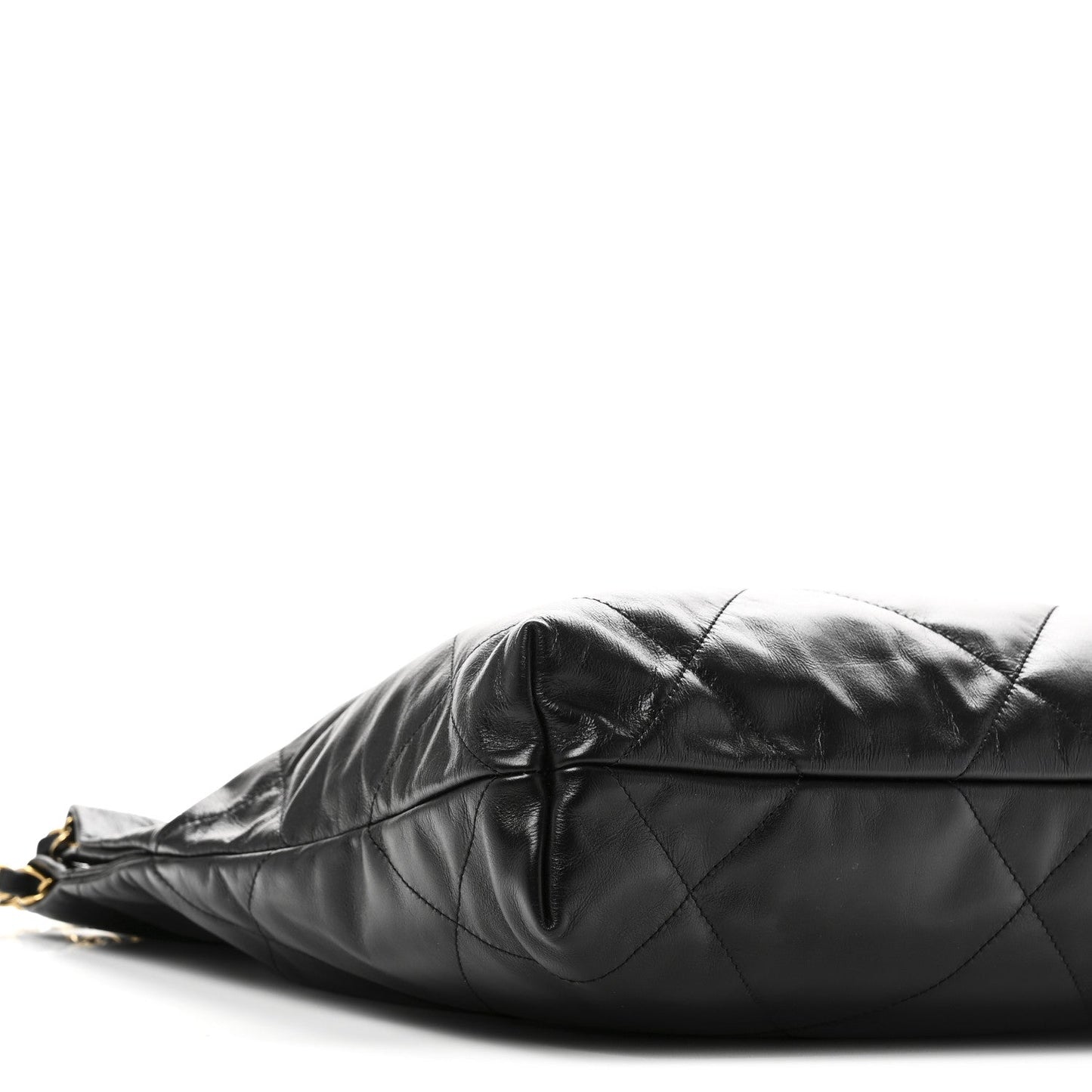 Shiny Calfskin Quilted Small Chanel 22 Black