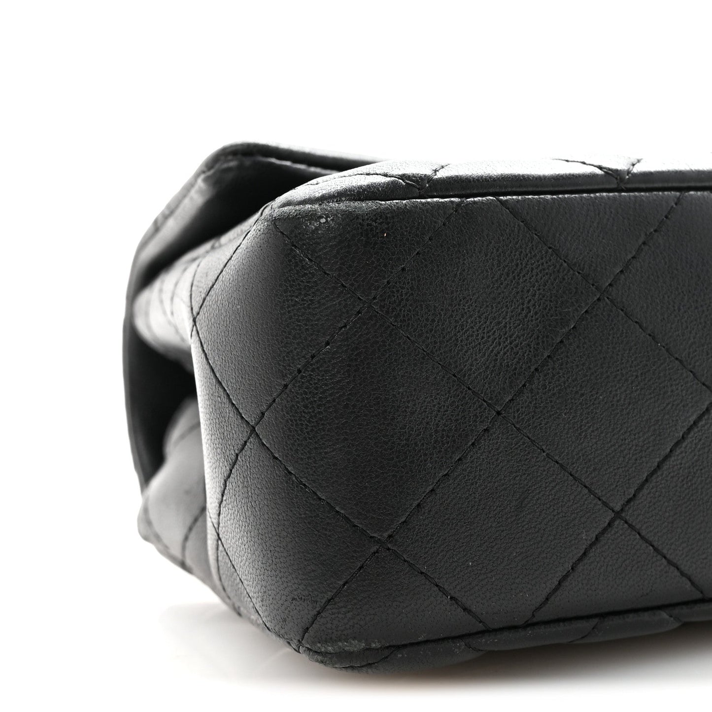 Lambskin Quilted Mini Rectangular Flap Black