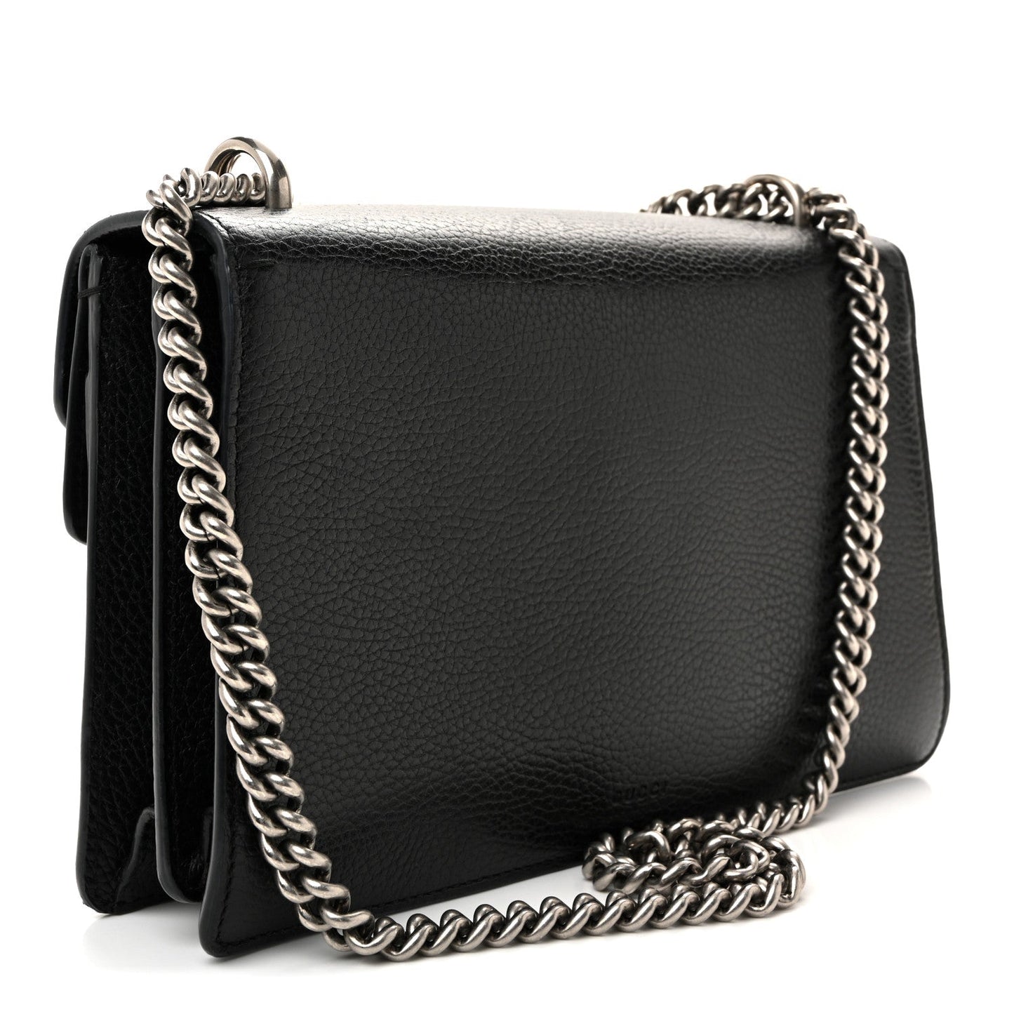 Pebbled Calfskin Small Dionysus Shoulder Bag Black