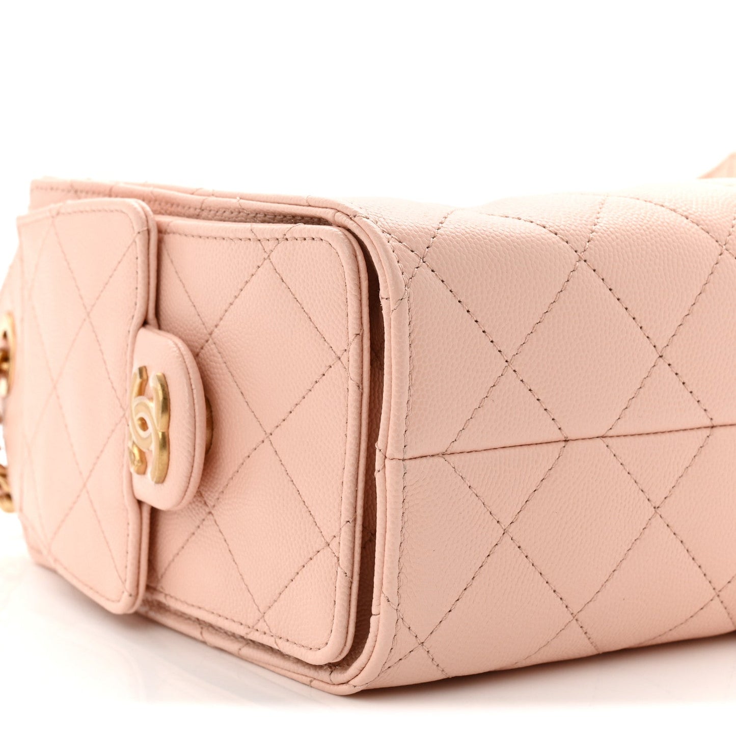 Caviar Quilted Mini Chanel 25 Handbag Light Pink