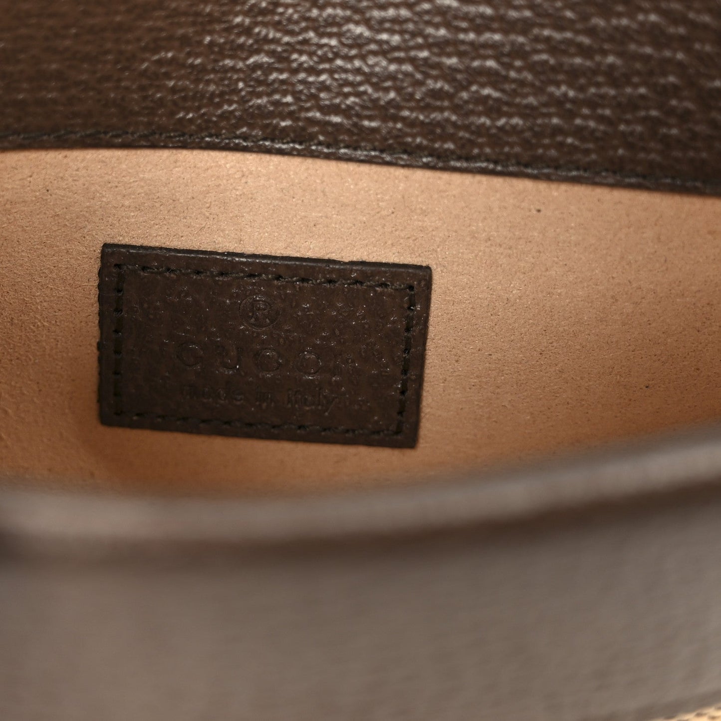 Monogram Jumbo GG Textured Dollar Calfskin Super Mini Dionysus Shoulder Bag Camel Ebony New Acero