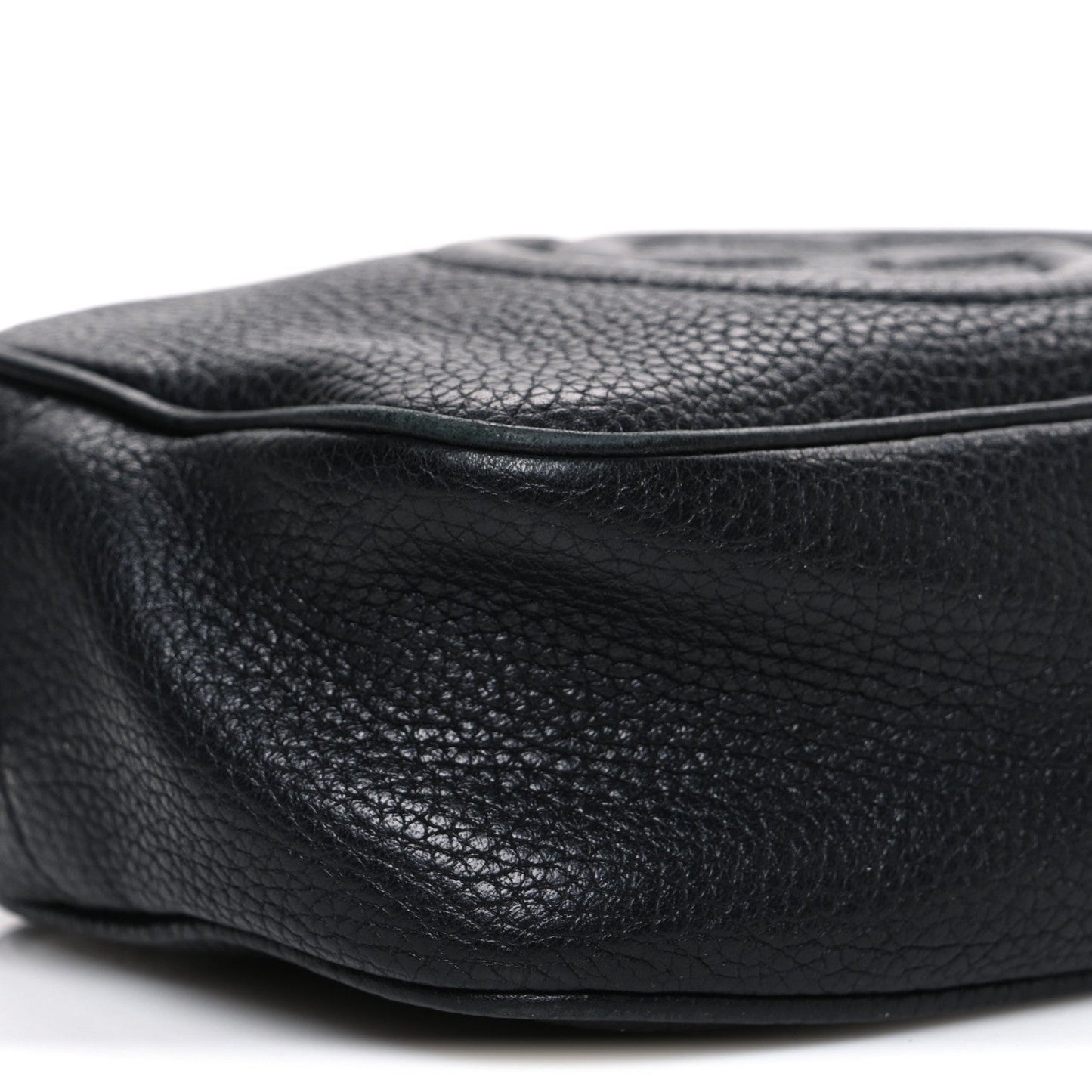 Pebbled Calfskin Mini Soho Disco Bag Black