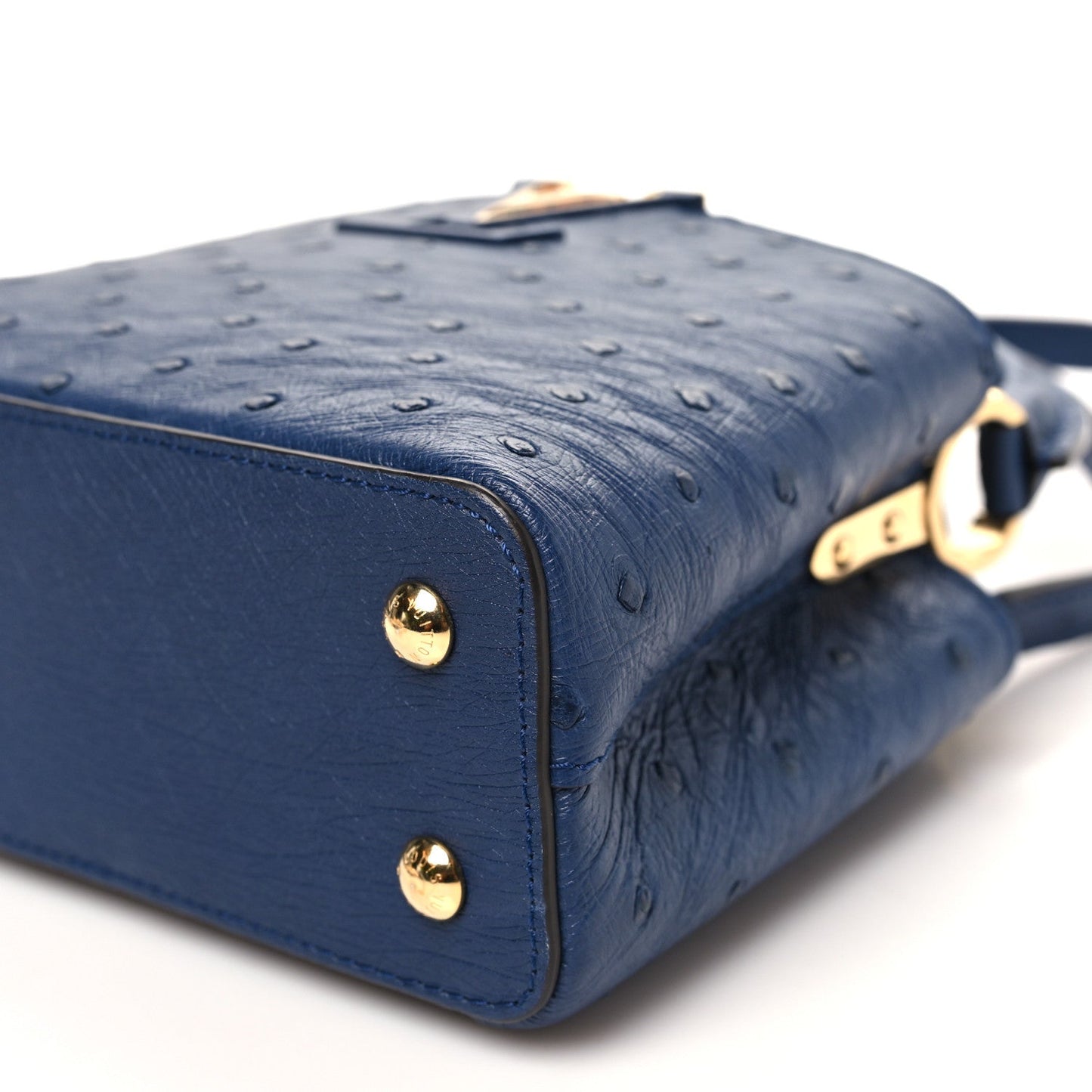 Ostrich Capucines Mini Indigo