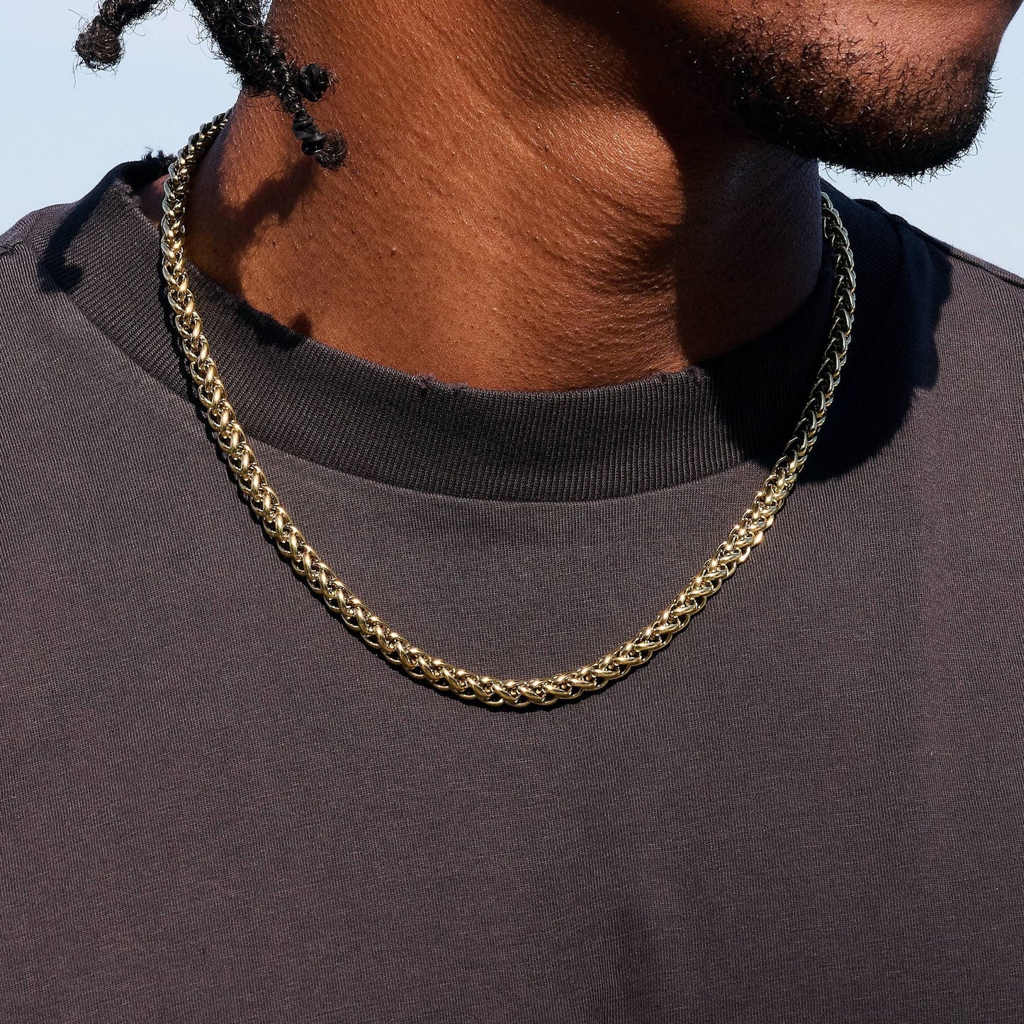 Palm Chain in Yellow Gold- 6mm