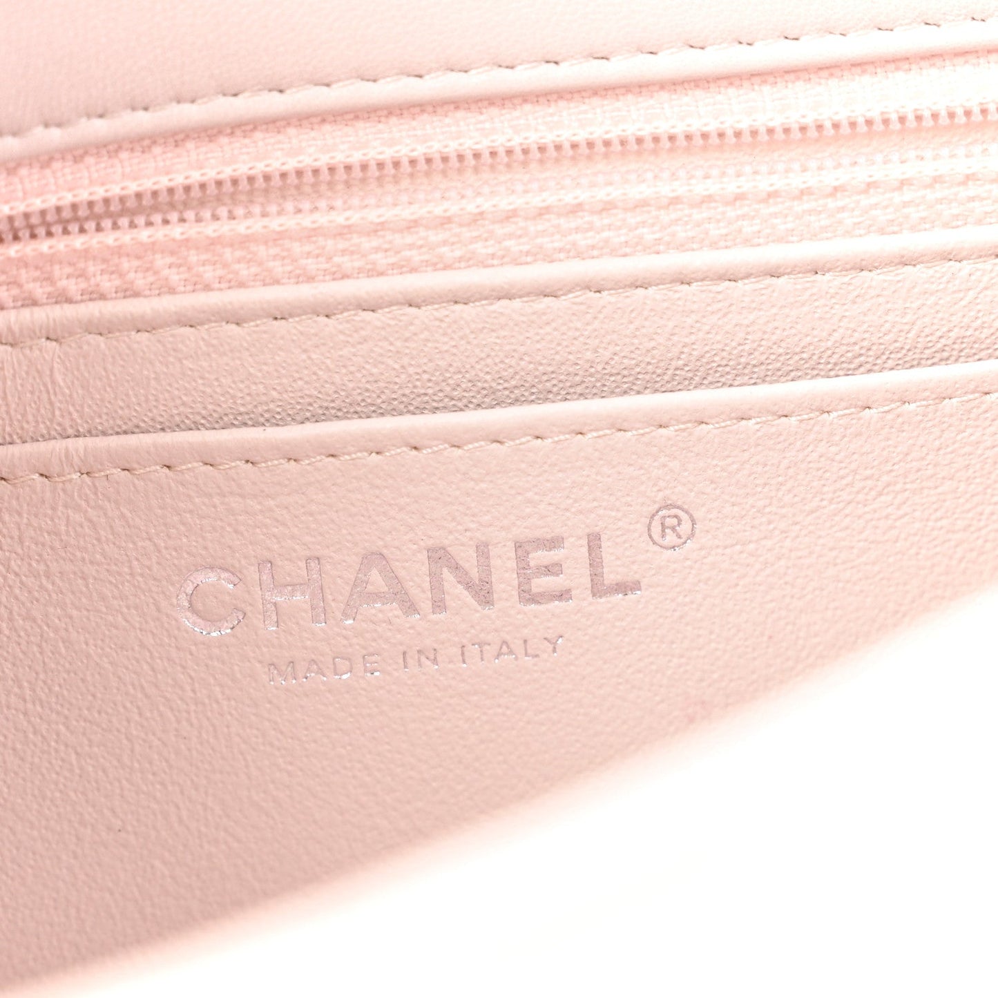 Lambskin Quilted Mini Rectangular Flap Light Purple