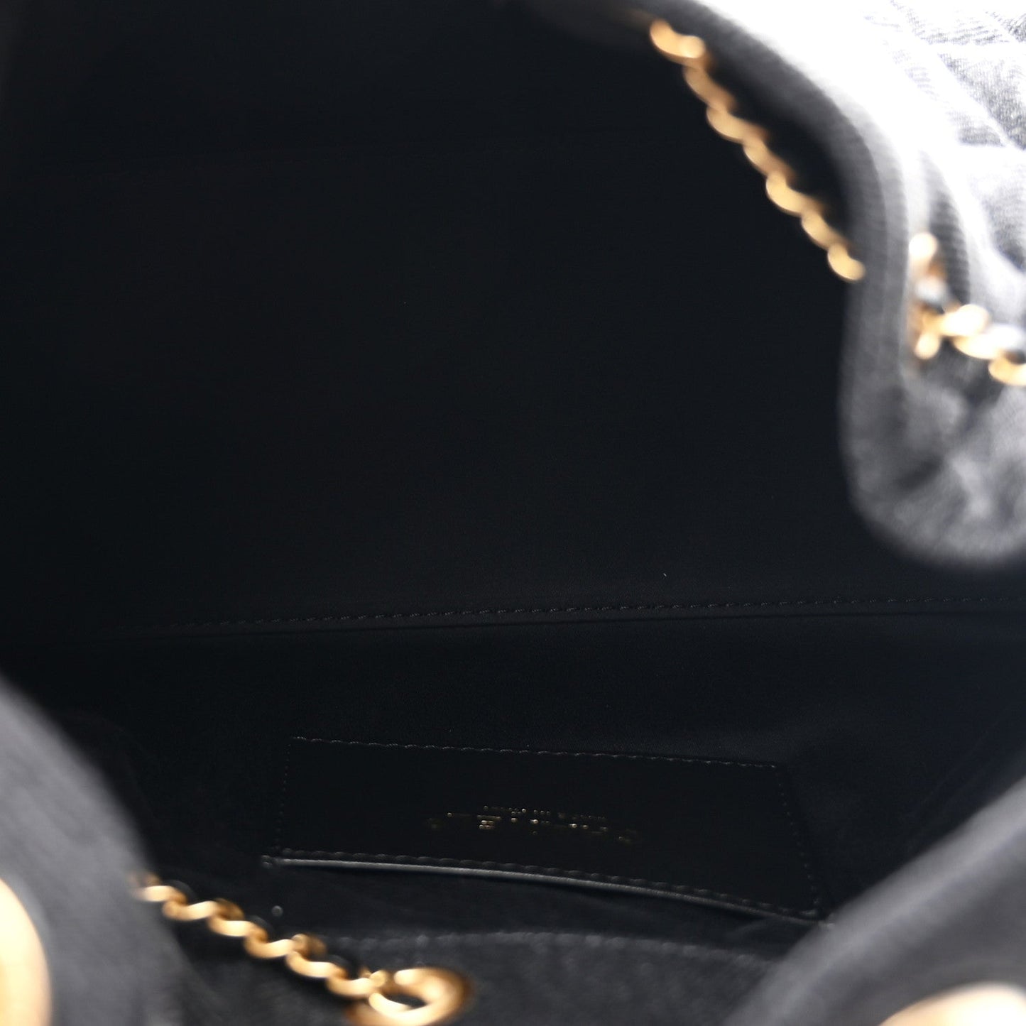 Washed Denim Quilted Small Chanel 25 Handbag Black