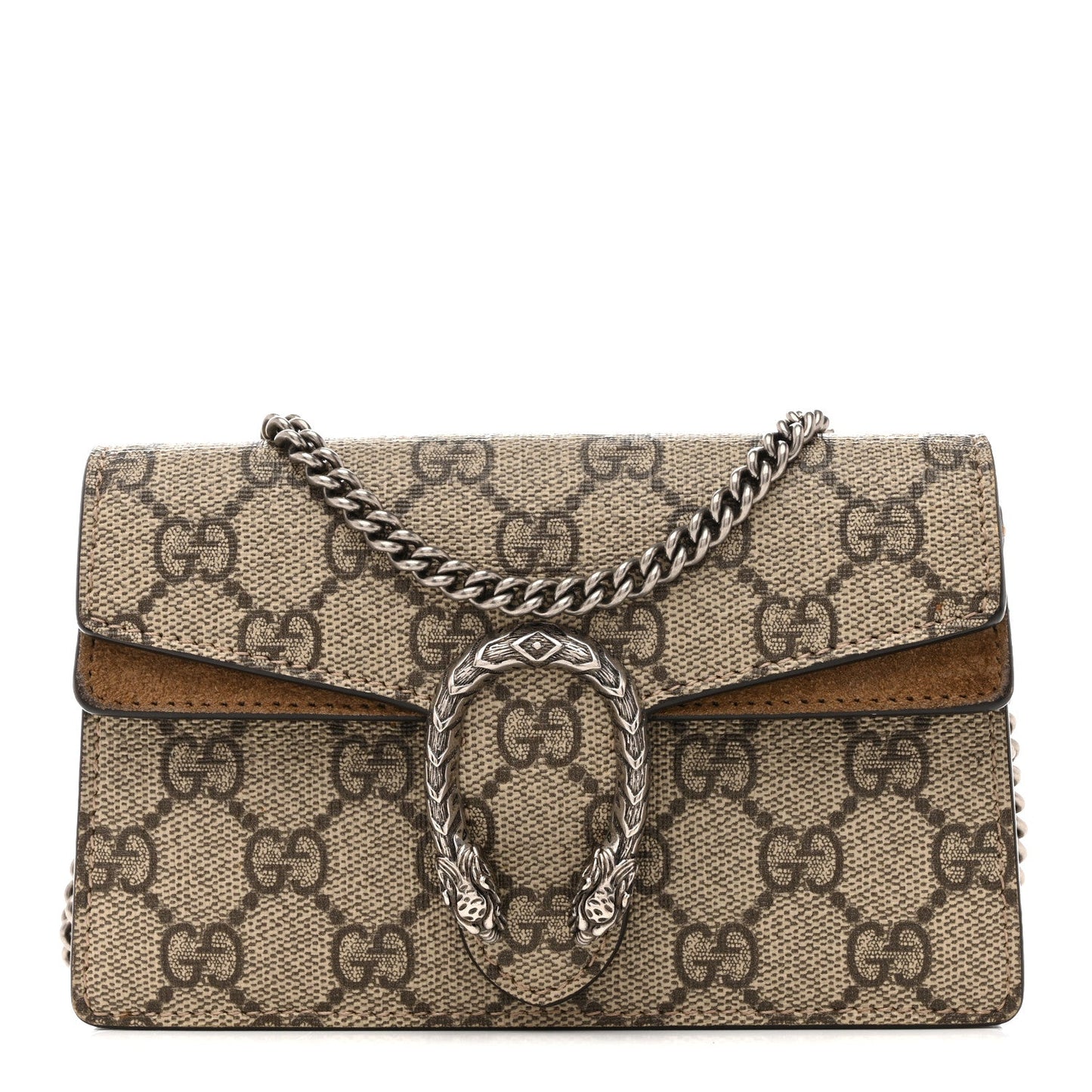 GG Supreme Monogram Super Mini Dionysus Shoulder Bag Taupe