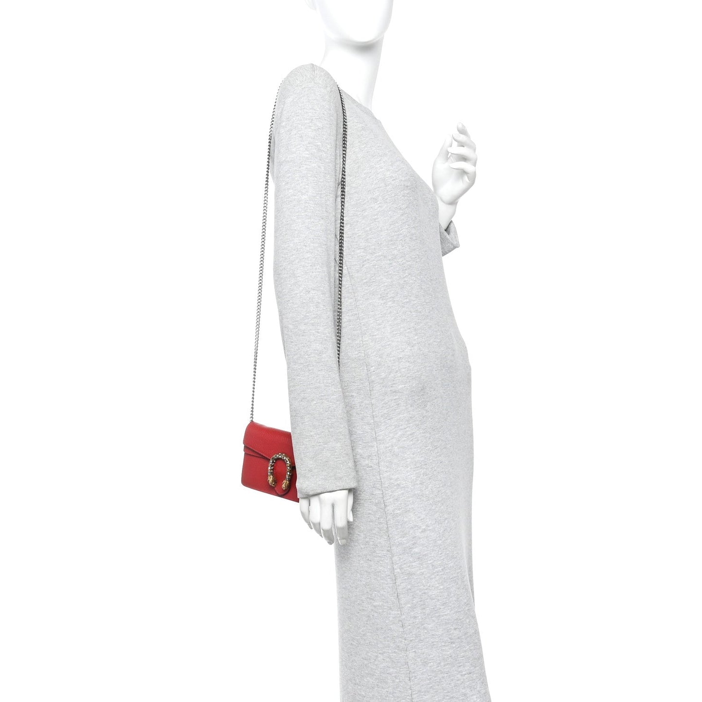 Calfskin Super Mini Dionysus Shoulder Bag Hibiscus Red