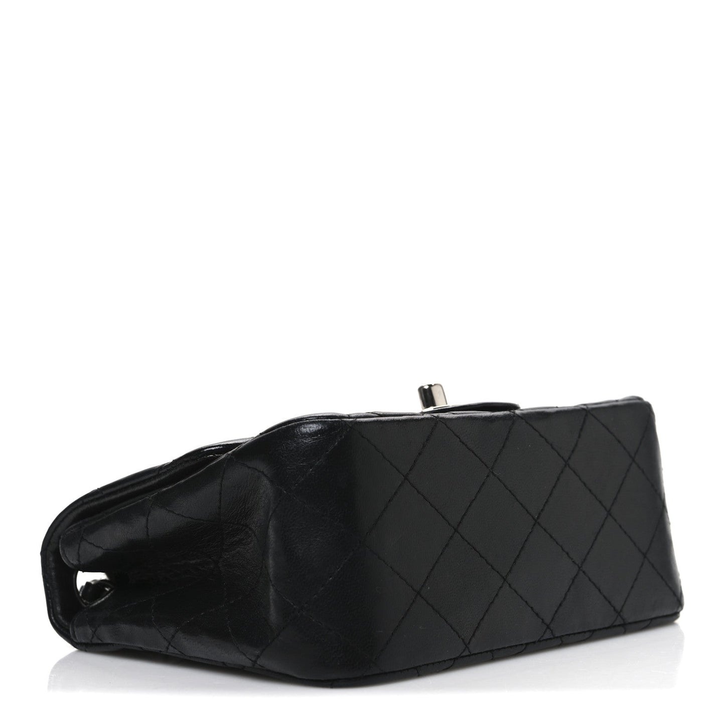 Lambskin Quilted Mini Square Flap Black