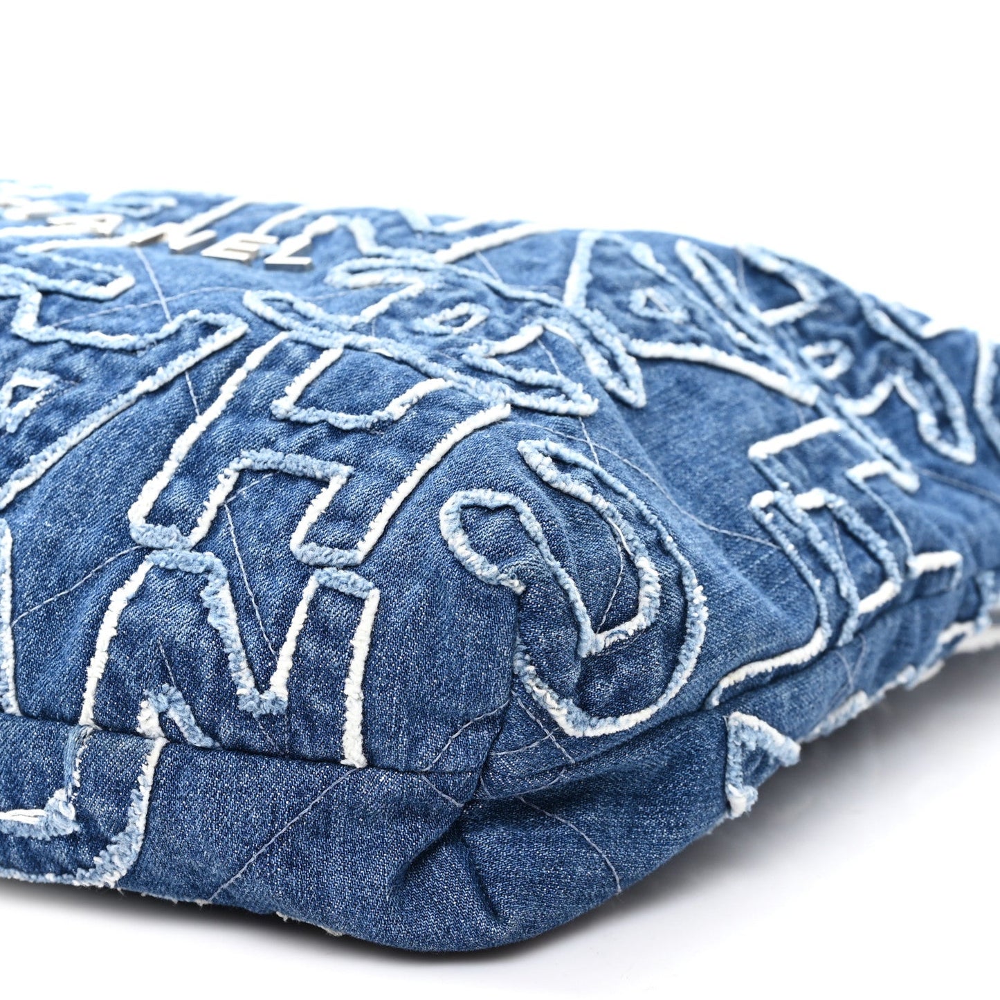 Denim Patchwork Logo Chanel 22 Blue