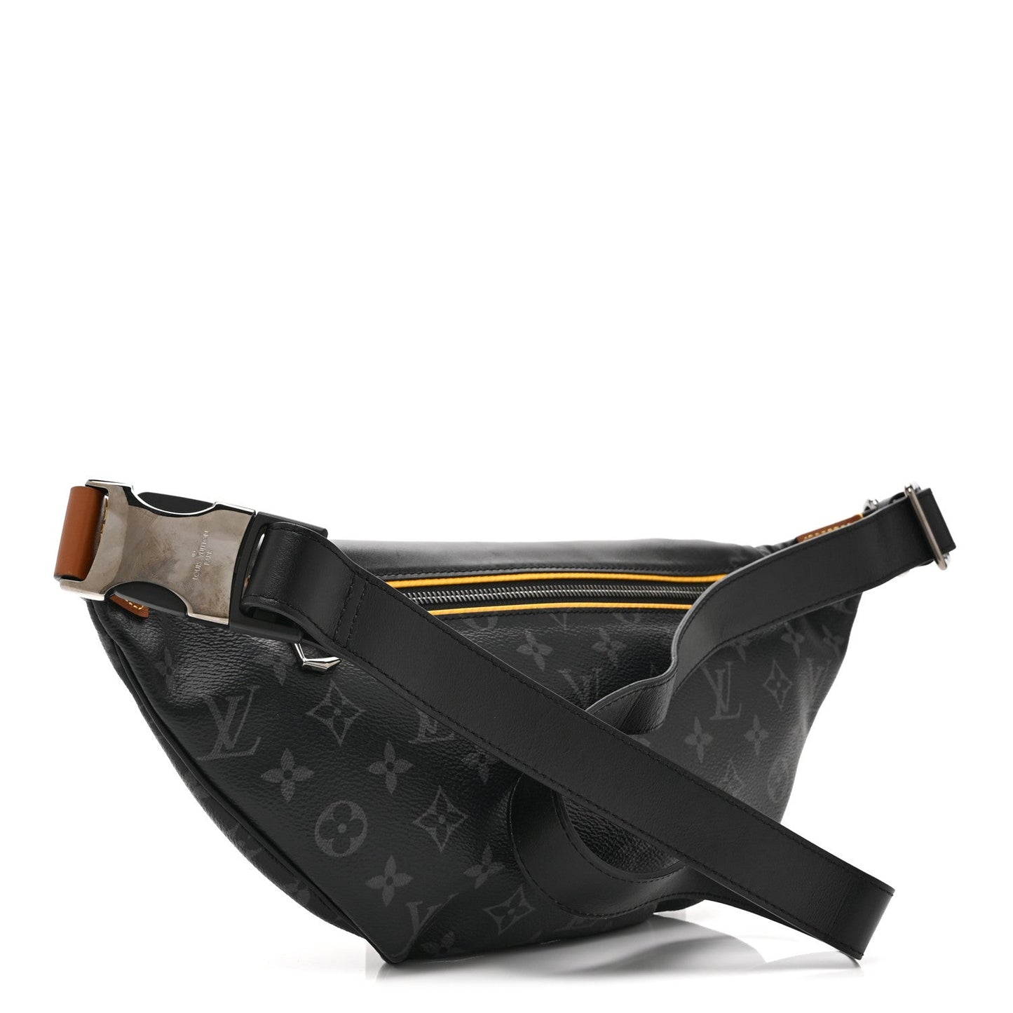 Monogram Eclipse Epi Gaston Label Discovery Bumbag Black Savan Yellow