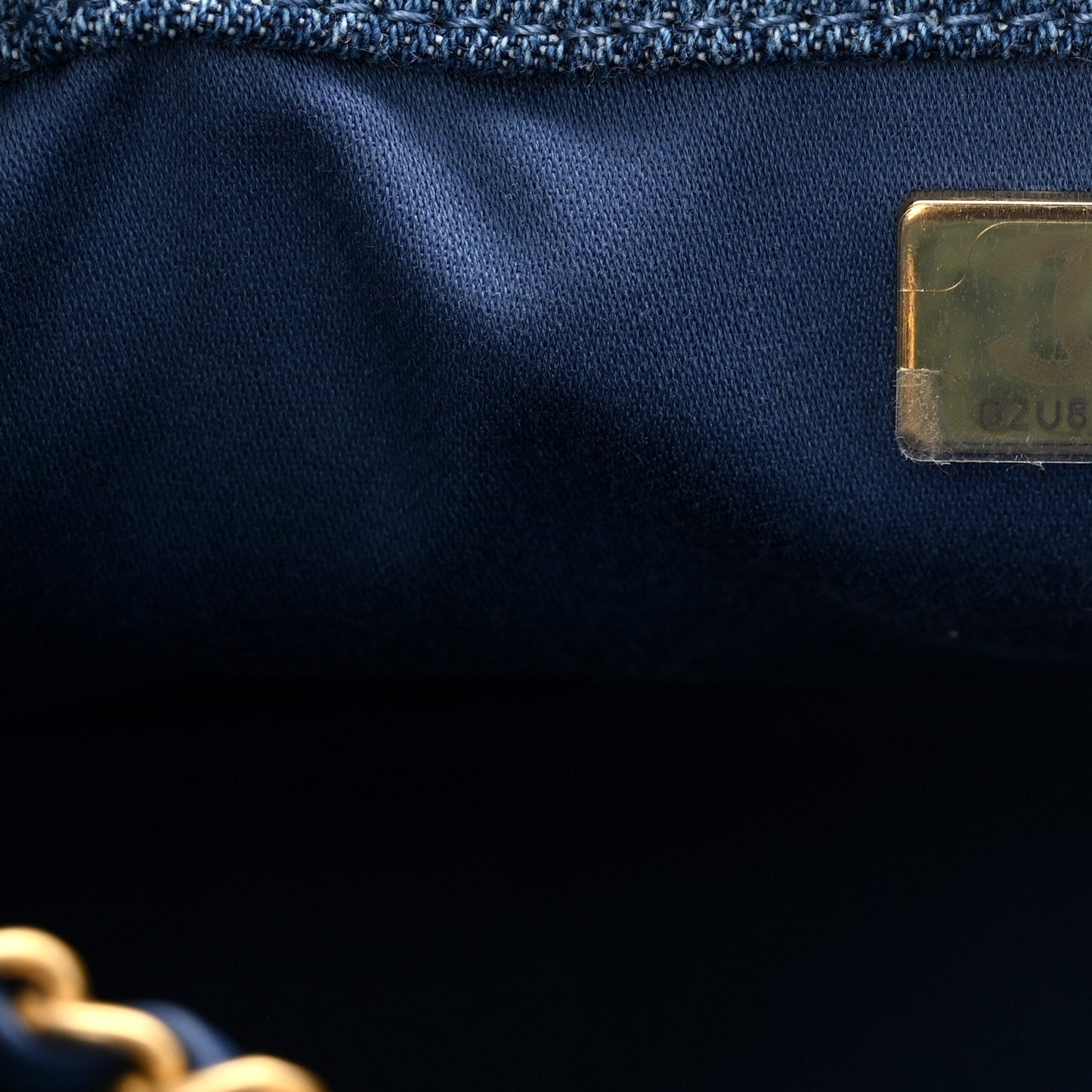 Washed Denim Quilted Mini Chanel 25 Handbag Blue