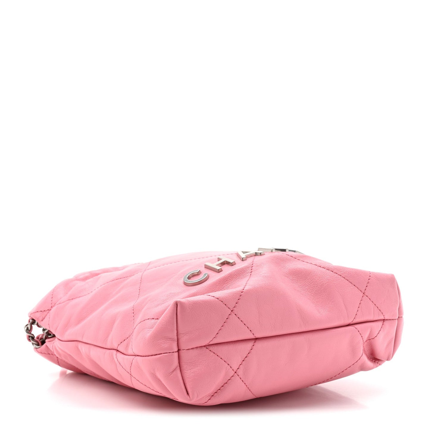 Shiny Calfskin Quilted Mini Chanel 22 Pink