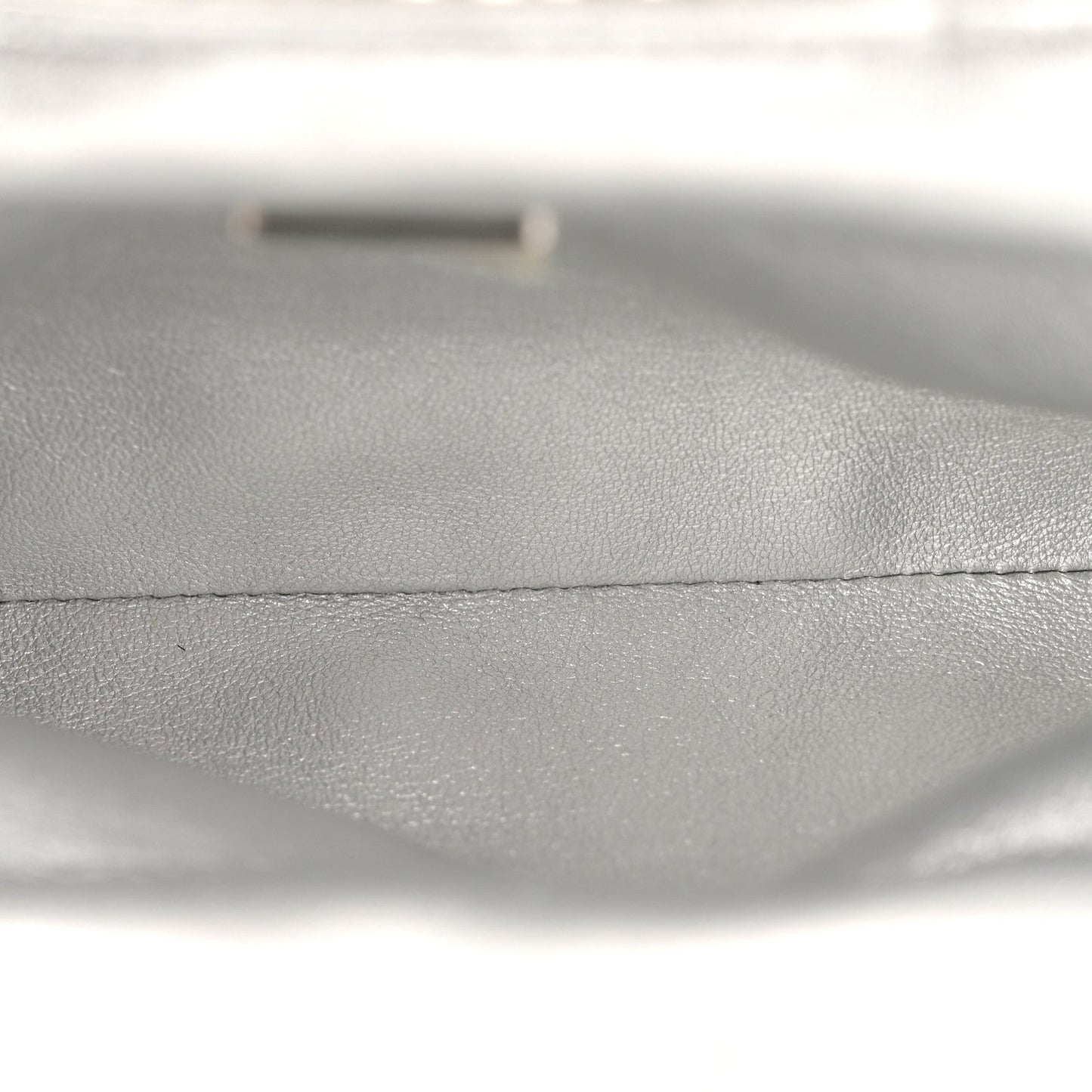 Crystal Embellished Metallic Lambskin Mini Chanel 22 Silver