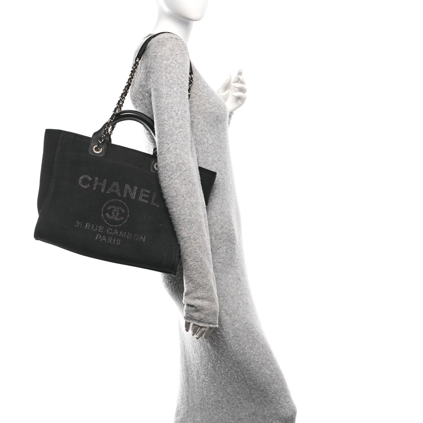 Mixed Fibers Small Deauville Tote Black