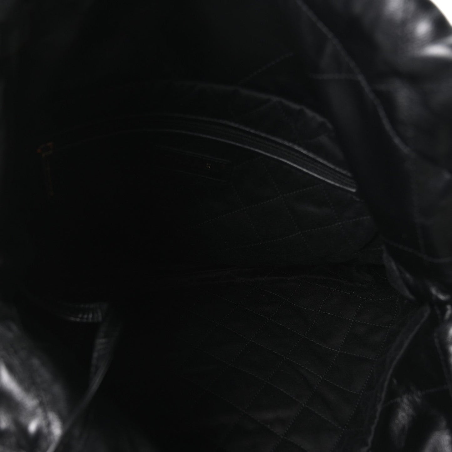 Shiny Calfskin Quilted Small Chanel 22 Black