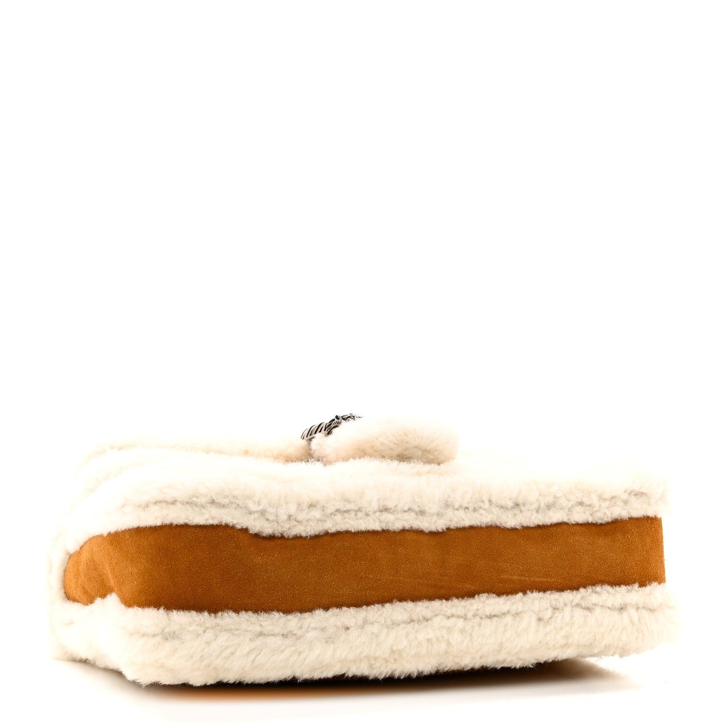 Suede Shearling Small Dionysus Bag Honey Beige Milk