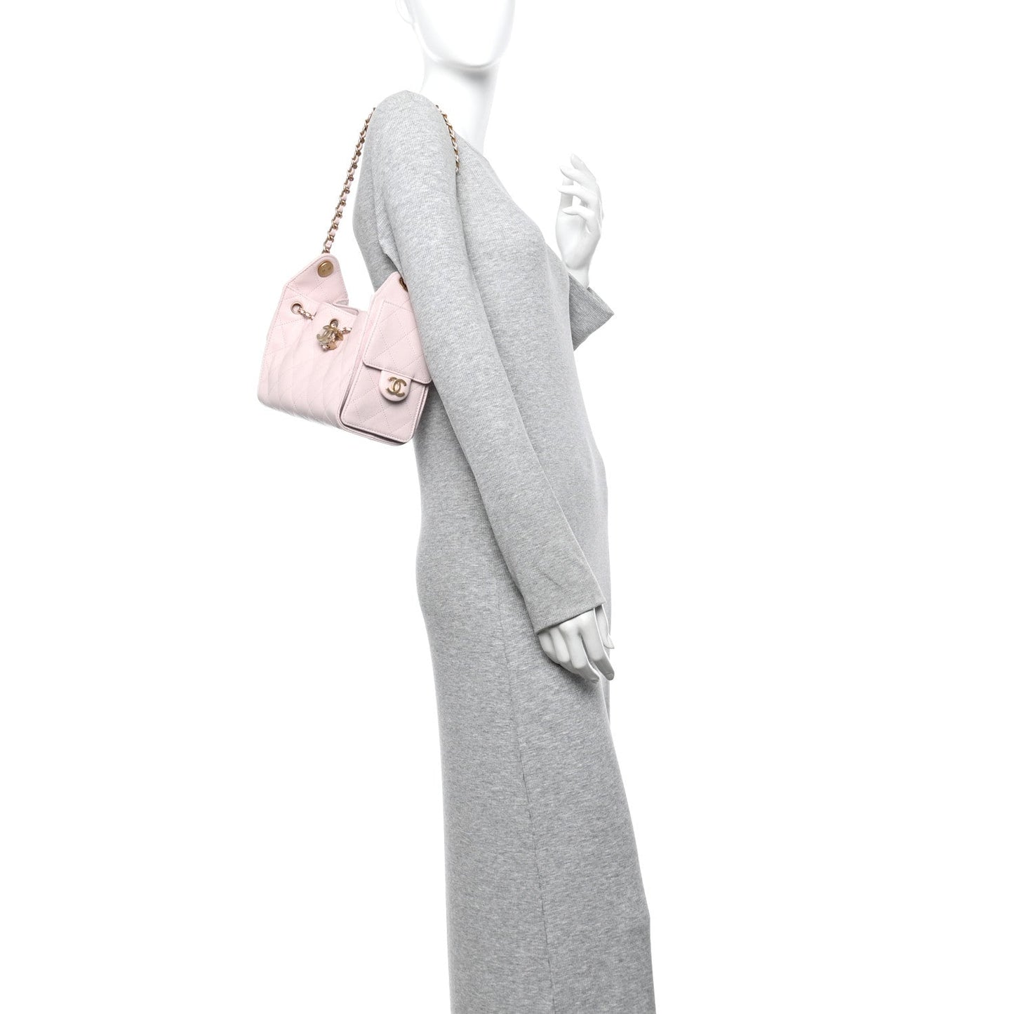 Caviar Quilted Mini Chanel 25 Handbag Light Pink