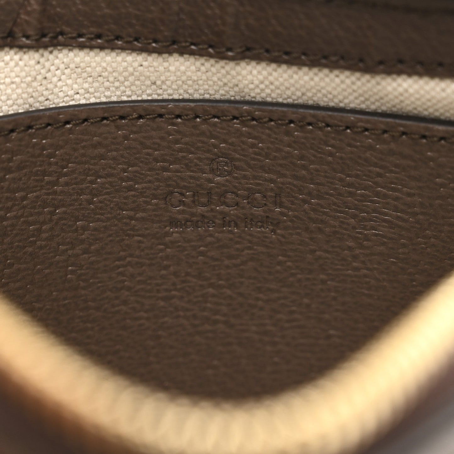 GG Supreme Monogram Textured Dollar Calfskin Web Small Ophidia GG Handbag Beige Ebony New Acero