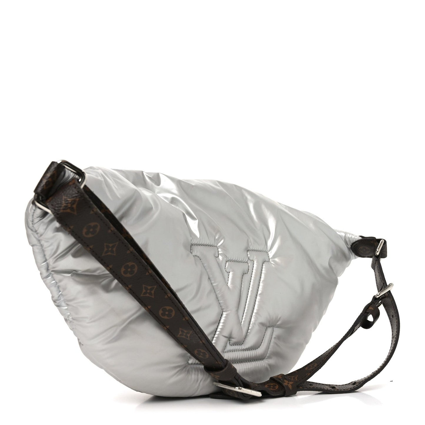 Econyl Monogram Pillow BumBag Silver