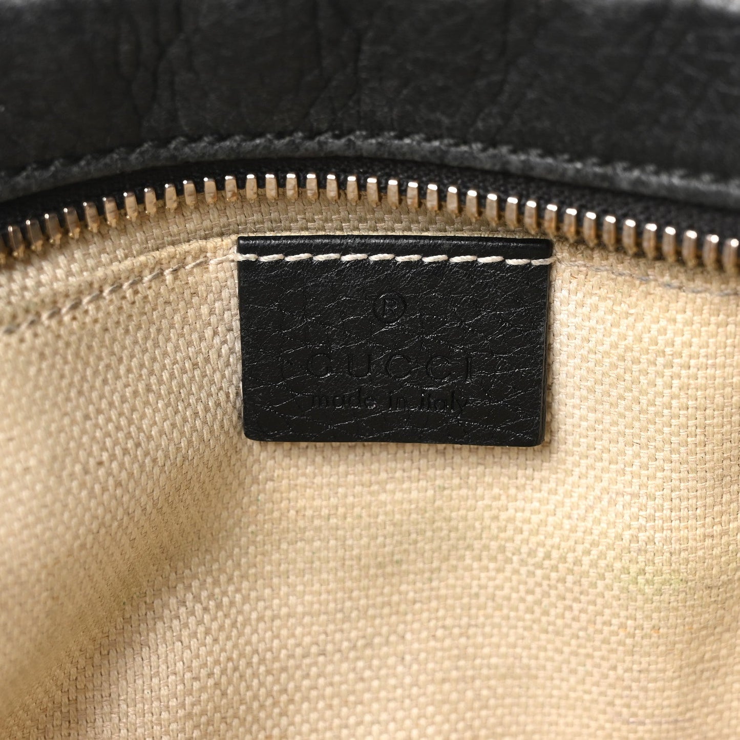 Pebbled Calfskin Small Soho Disco Bag Black
