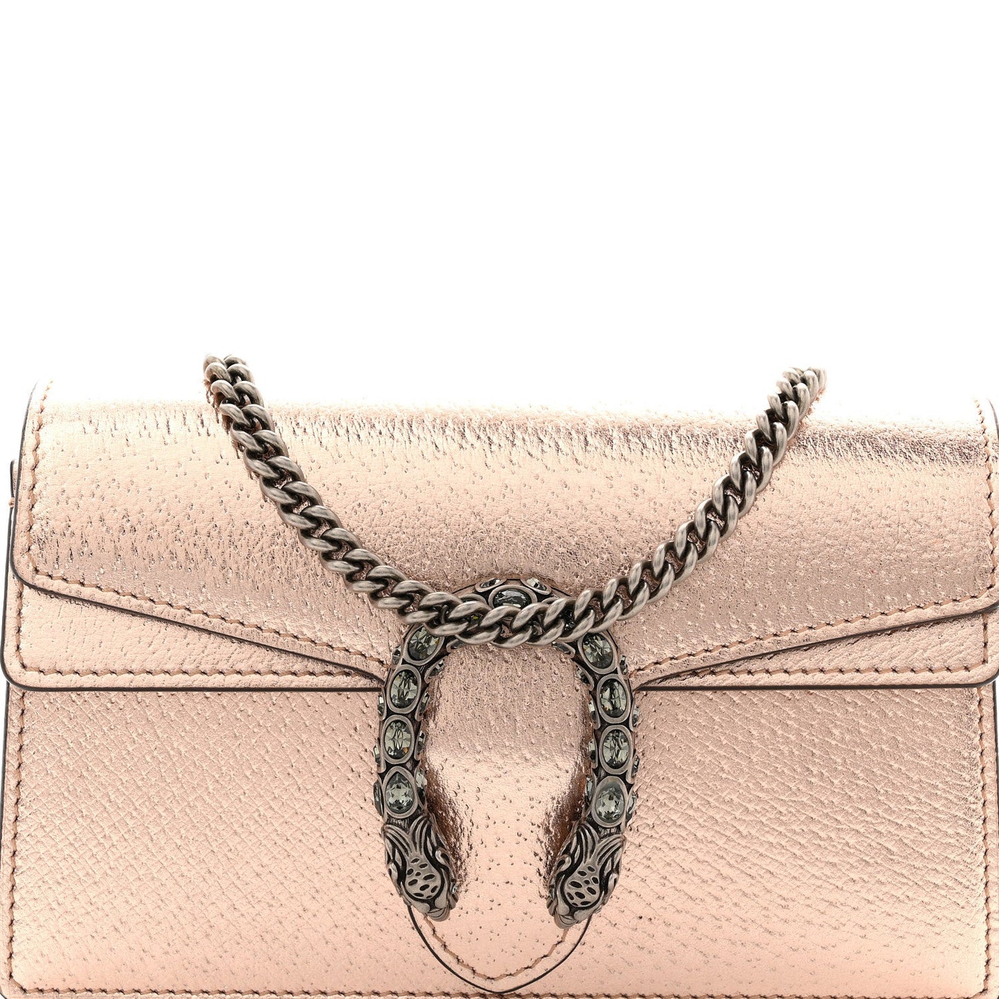 Metallic Calfskin Super Mini Dionysus Shoulder Bag Rose Gold